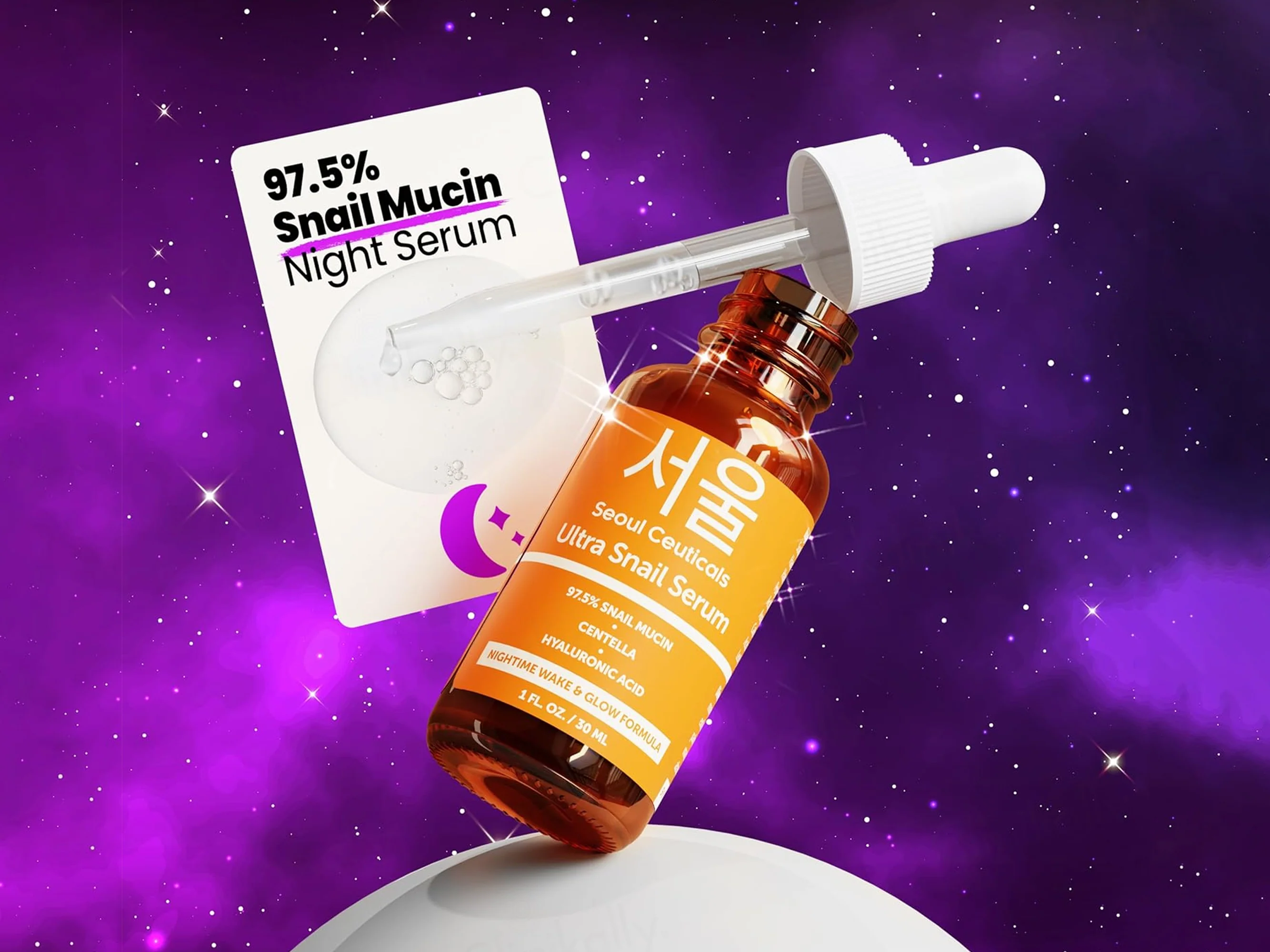 SeoulCeuticals Ultra Snail Mucin Night Face Serum - Image 7