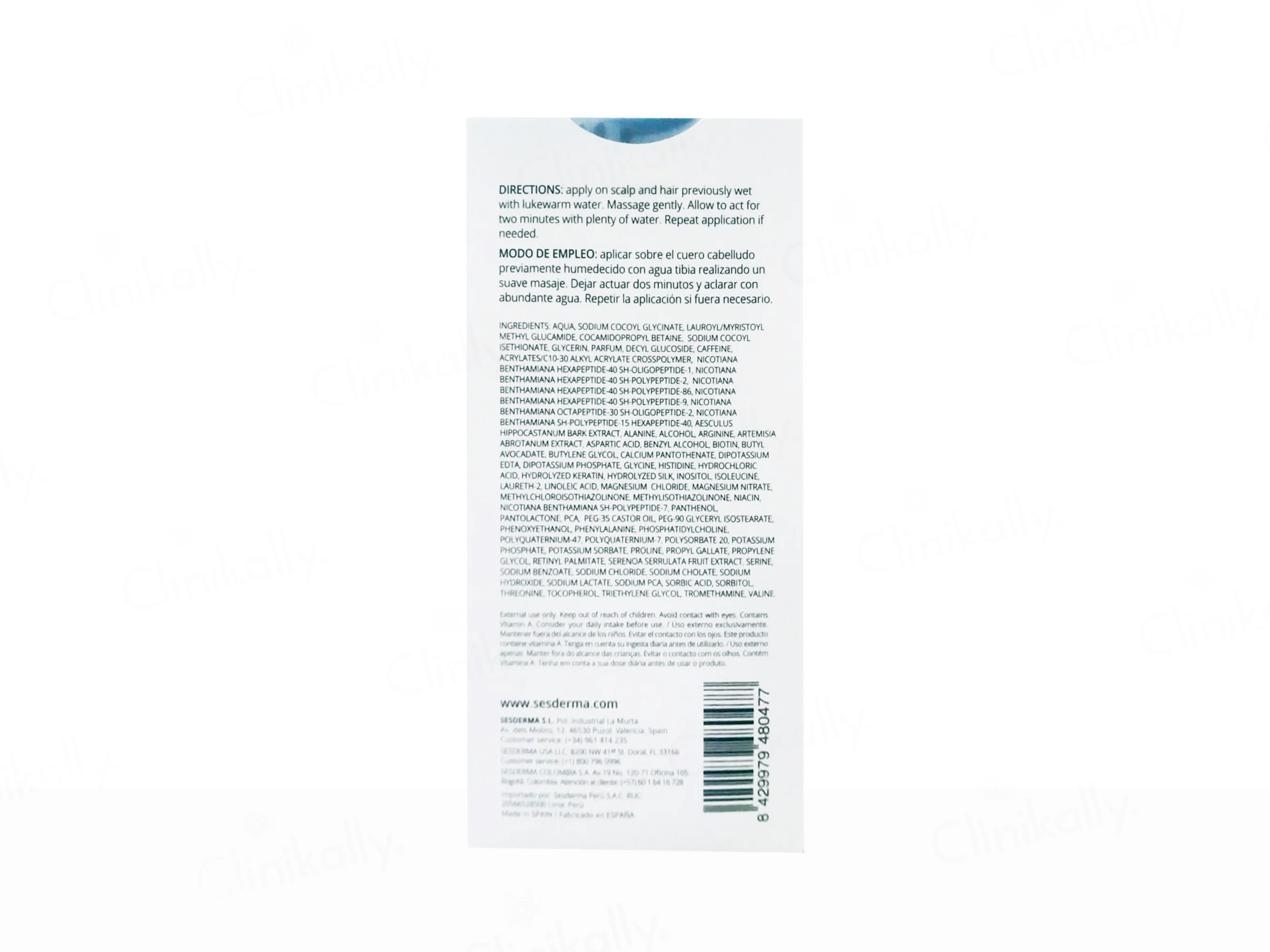 Sesderma Seskavel Growth Anti-Hair Loss Shampoo - Image 6