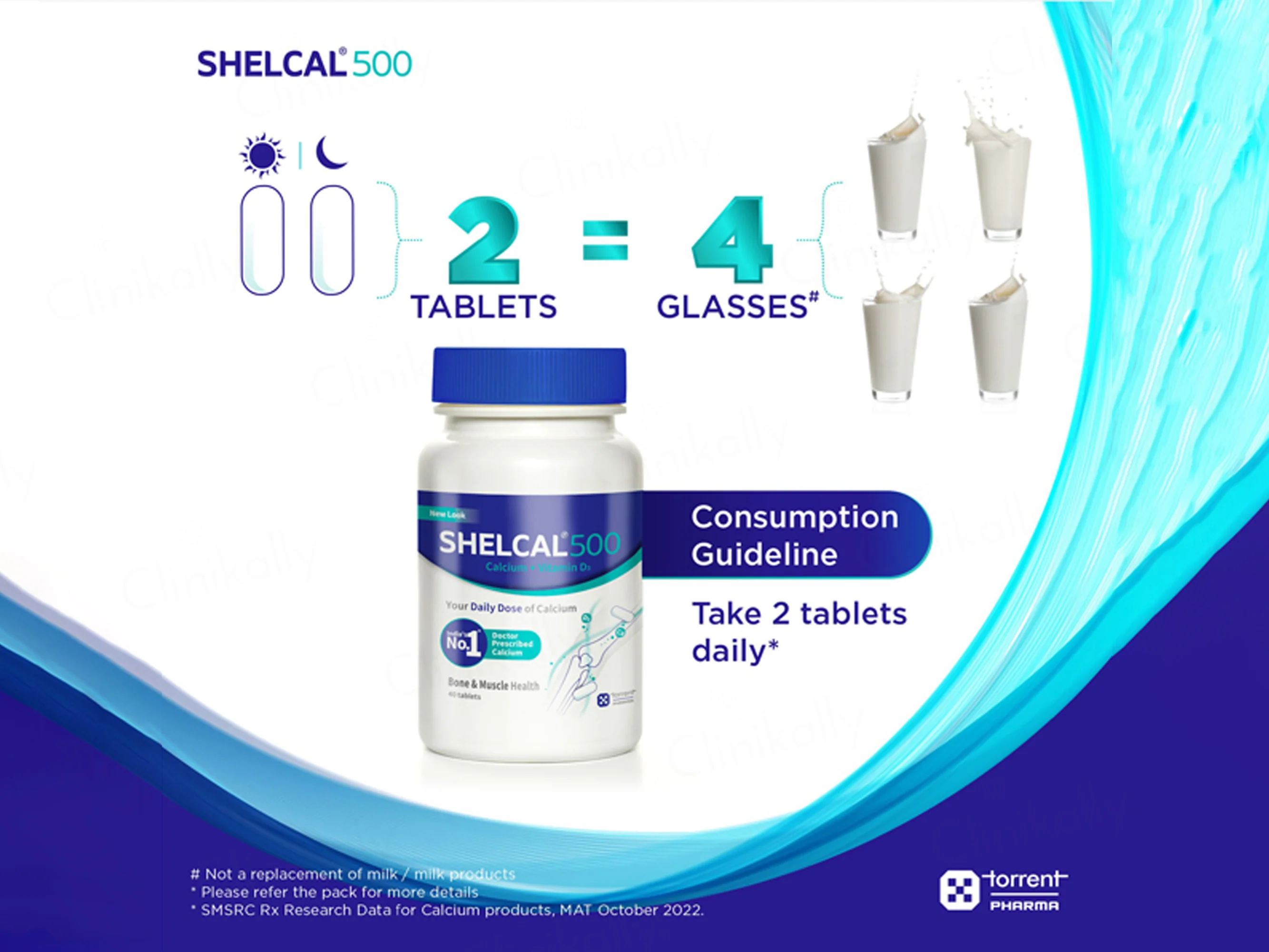 Shelcal 500 Calcium & Vitamin D3 Bone & Muscle Health Tablet - Image 12