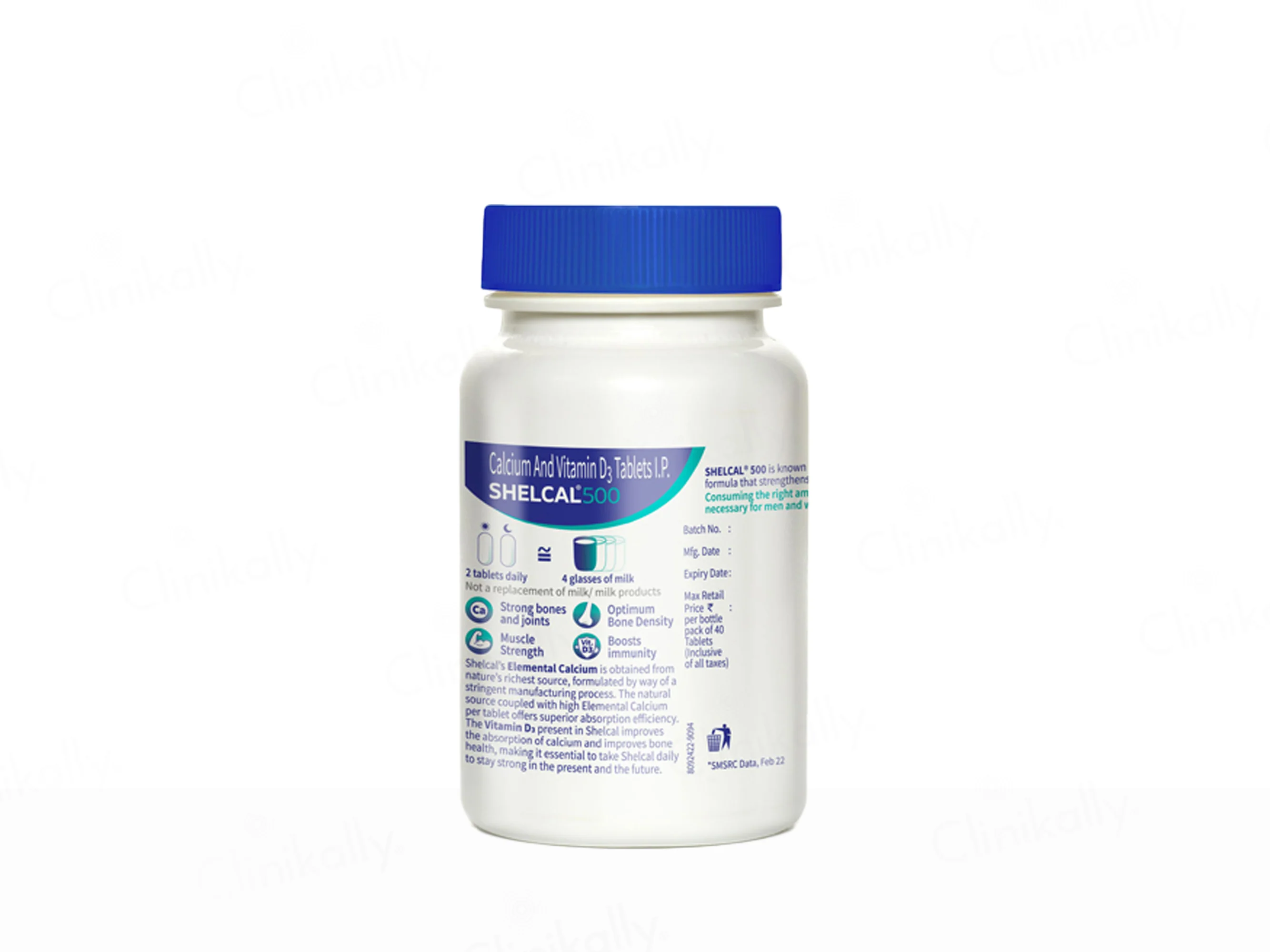 Shelcal 500 Calcium & Vitamin D3 Bone & Muscle Health Tablet - Image 13