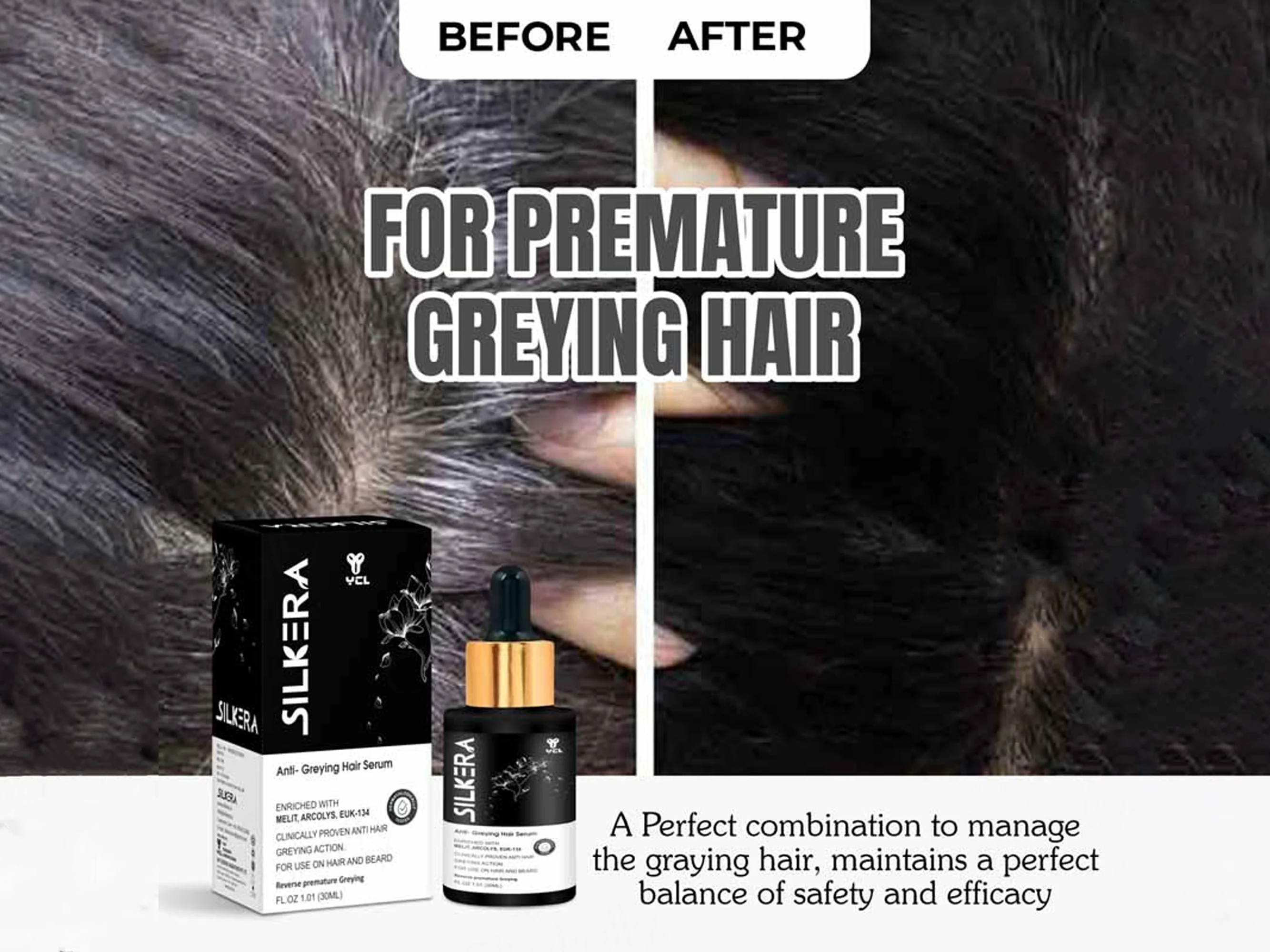 Silkera Anti-Greying Hair Serum - Image 3
