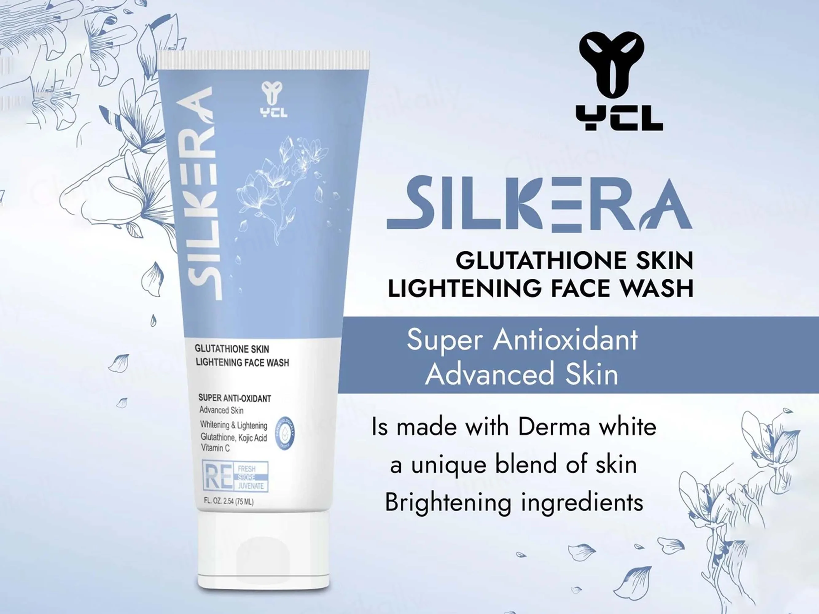 Silkera Glutathione Super Anti-Oxidant Skin Lightening Face Wash - Image 2