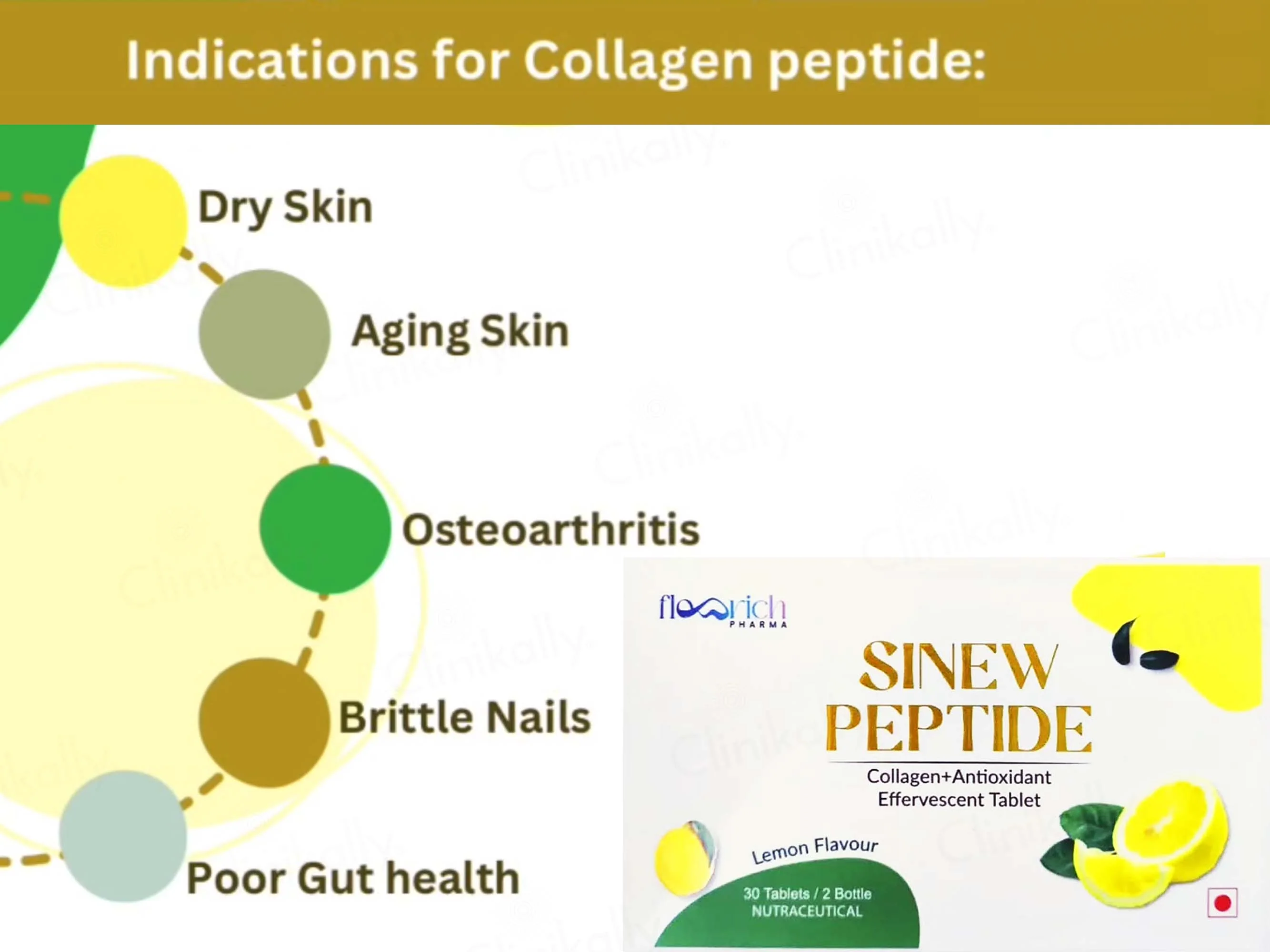 Sinew Peptide Collagen + Antioxidant Effervescent Tablet - Lemon Flavour - Image 5