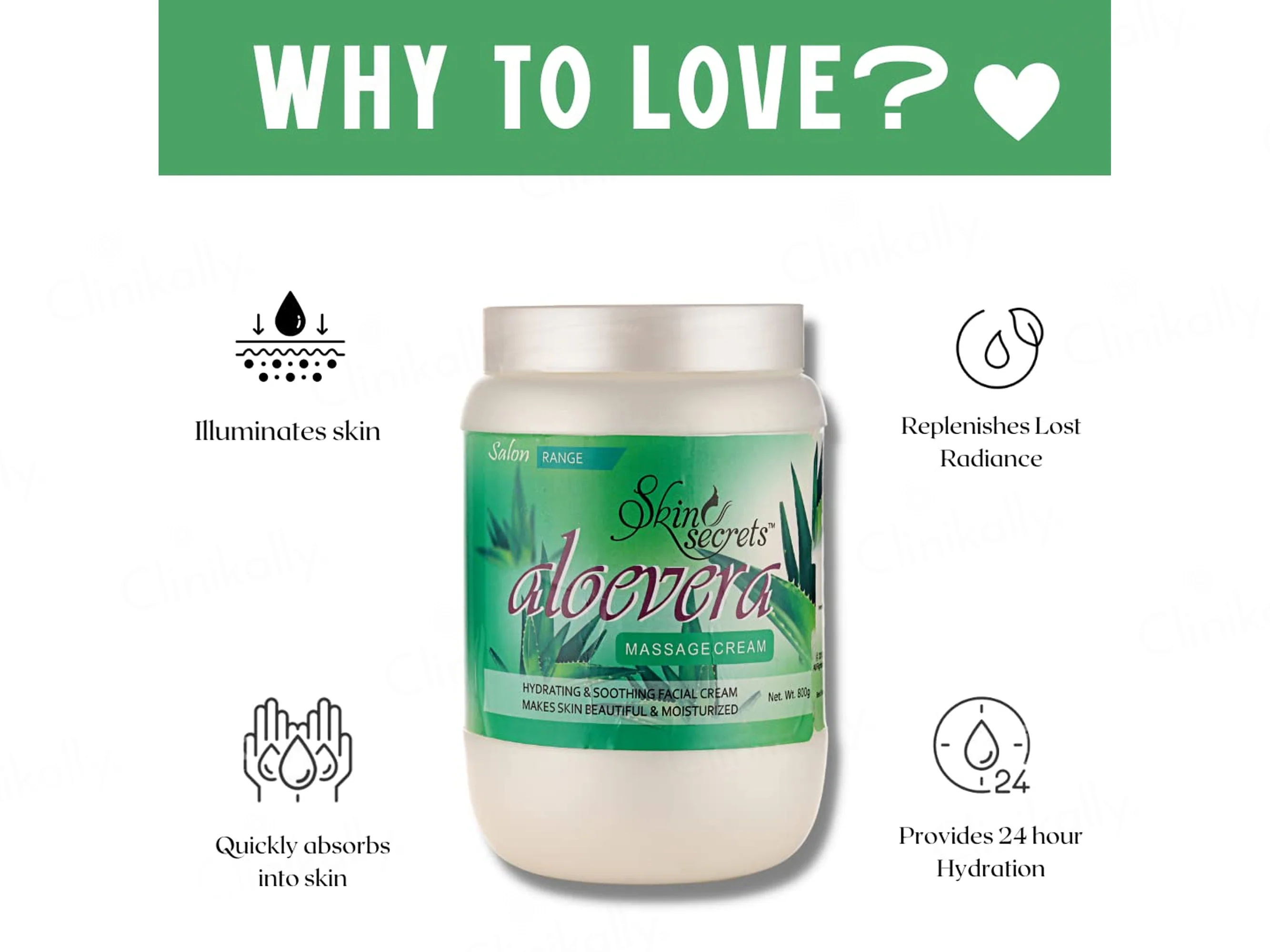 Skin Secrets Aloevera Massage Cream For Face & Body - Image 3