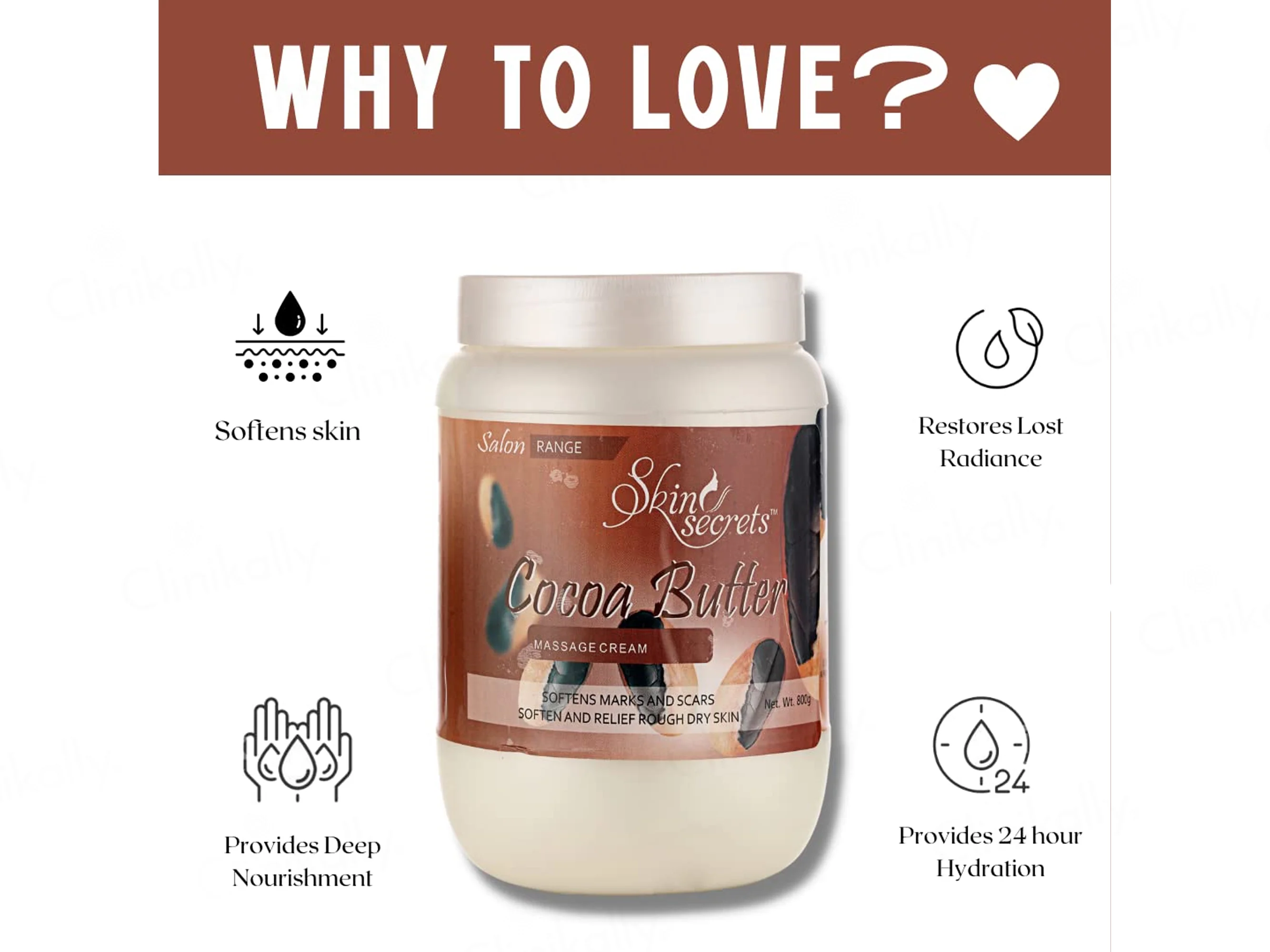 Skin Secrets Cocoa Butter Massage Cream For Face & Body - Image 3