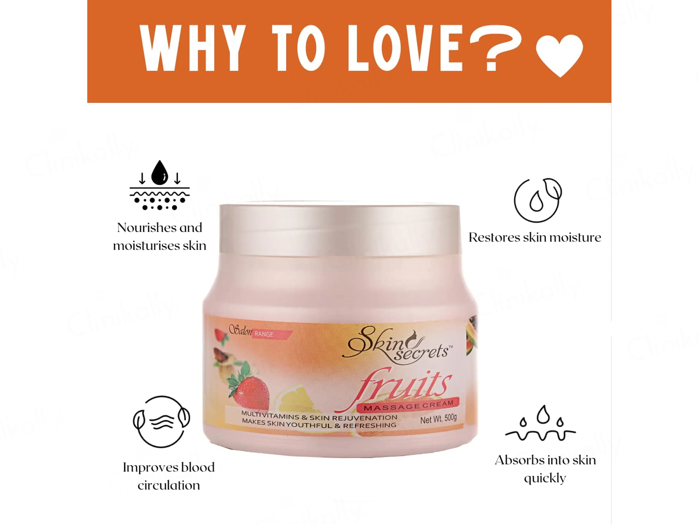 Skin Secrets Fruits Massage Cream For Face & Body - Image 3
