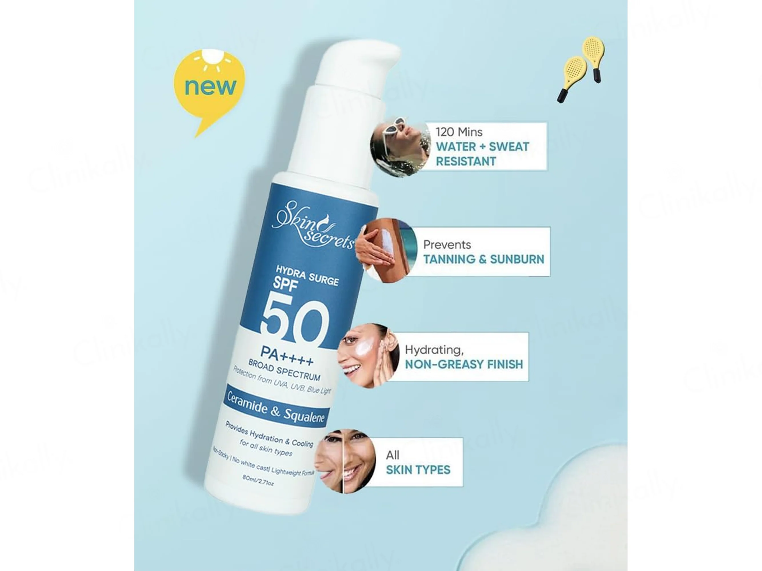 Skin Secrets Hydra Surge Ceramide & Squalene Sunscreen SPF 50 PA++++ - Image 2