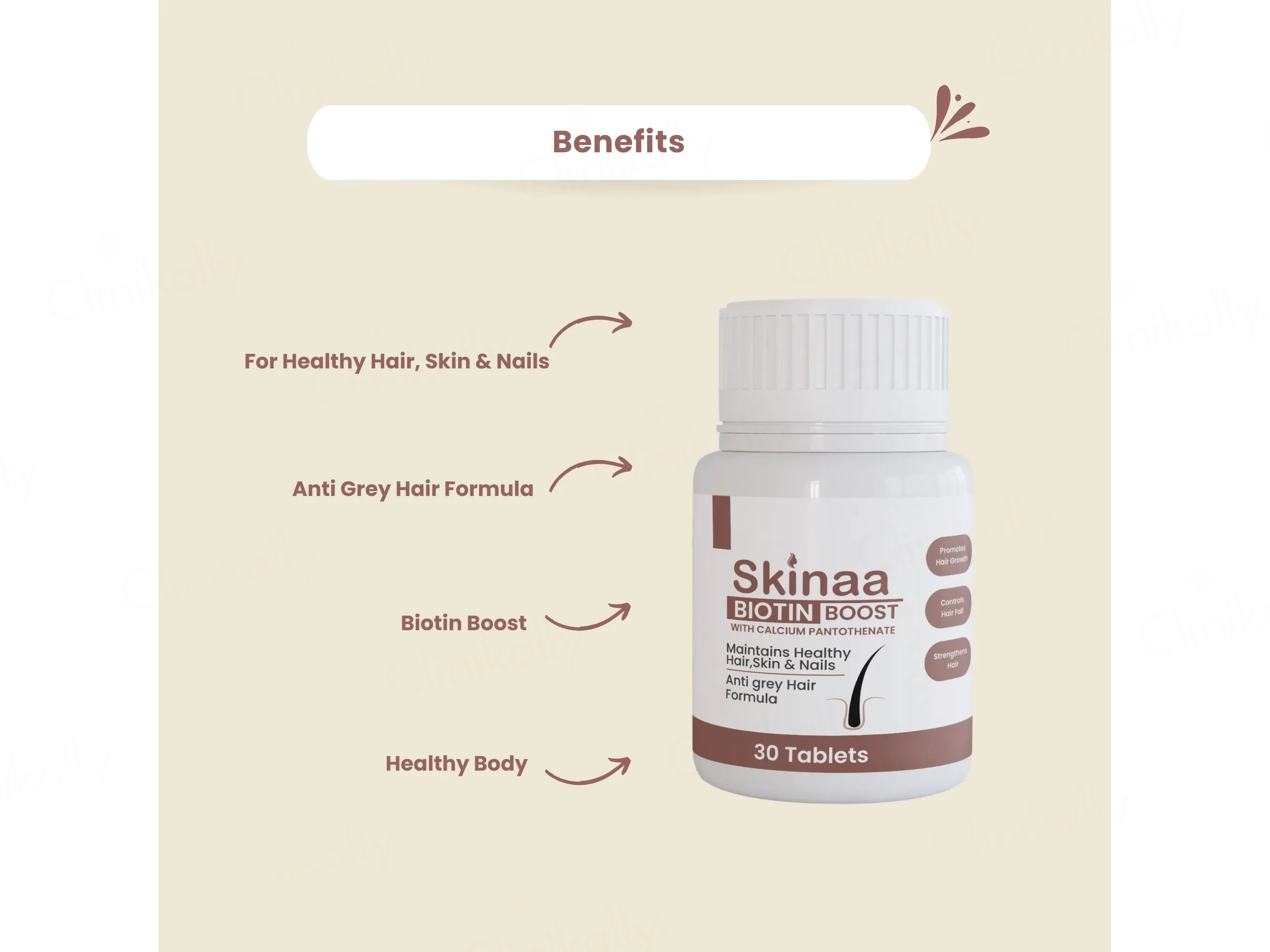Skinaa Biotin Boost Hair Supplement Tablet - Image 3
