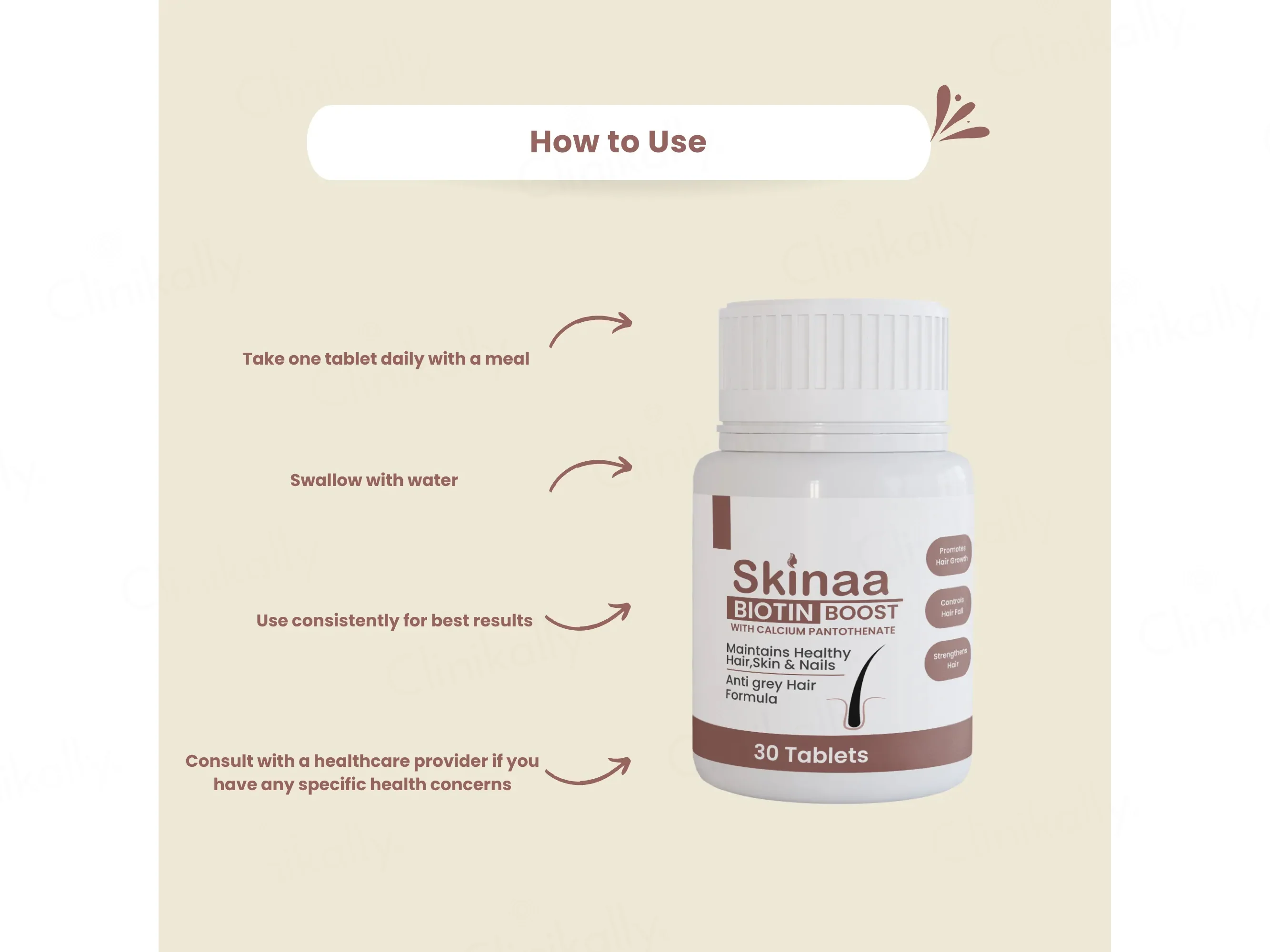 Skinaa Biotin Boost Hair Supplement Tablet - Image 4