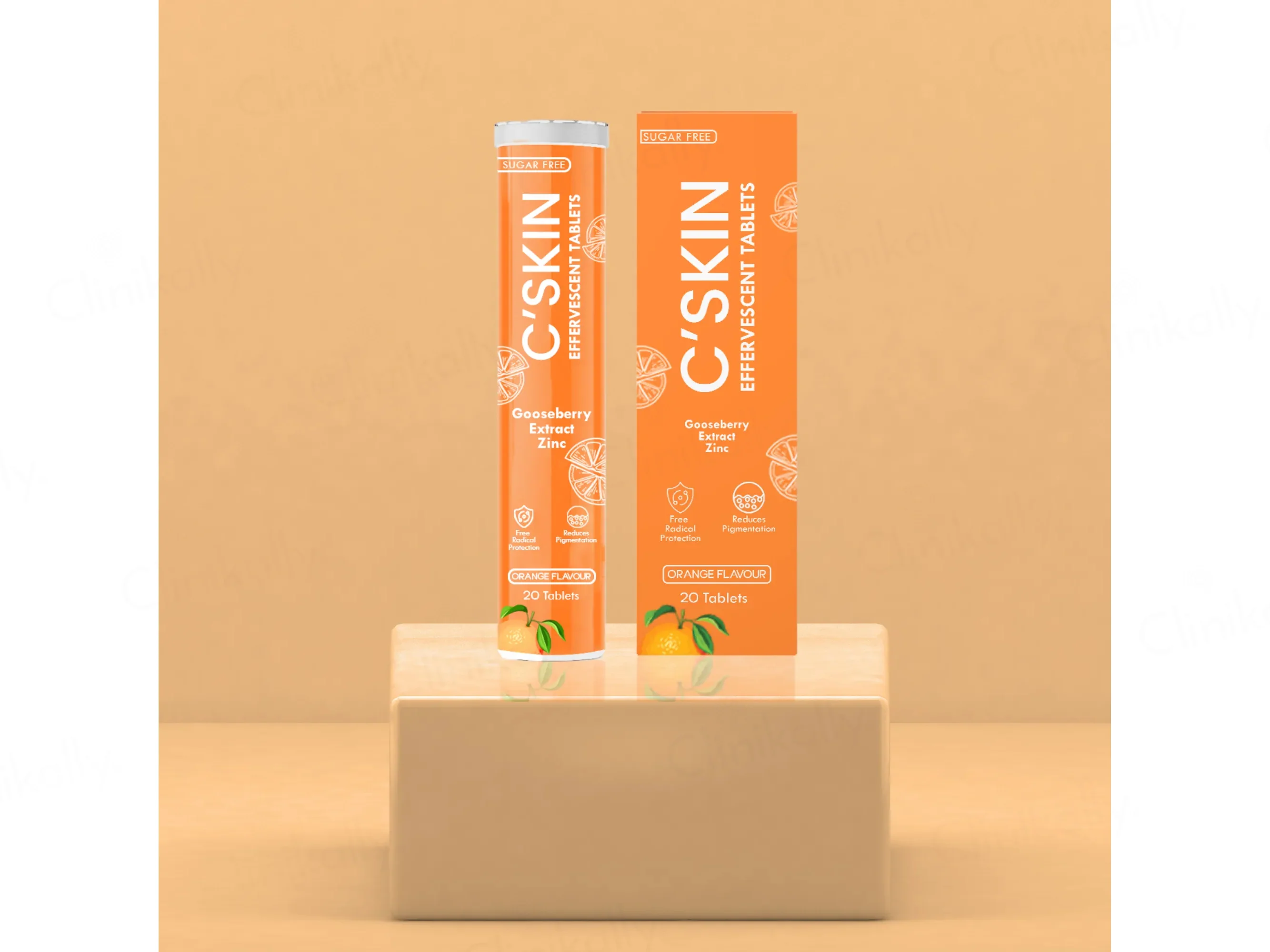 Skinaa C'Skin Gooseberry Extract & Zinc Sugar Free Effervescent Tablet - Orange Flavour - Image 6