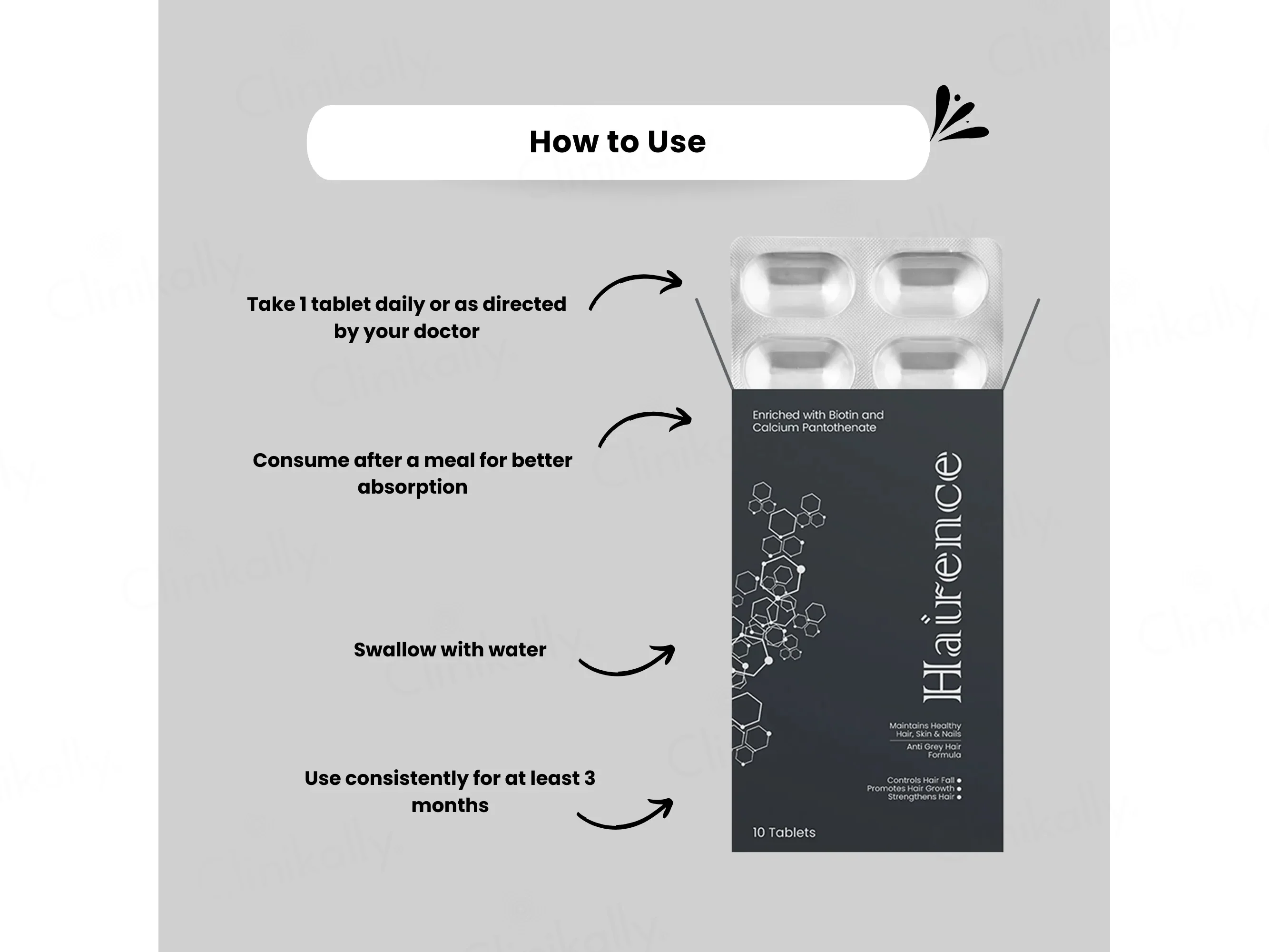 Skinaa Hairence Hair Growth Supplement Tablet - Image 5