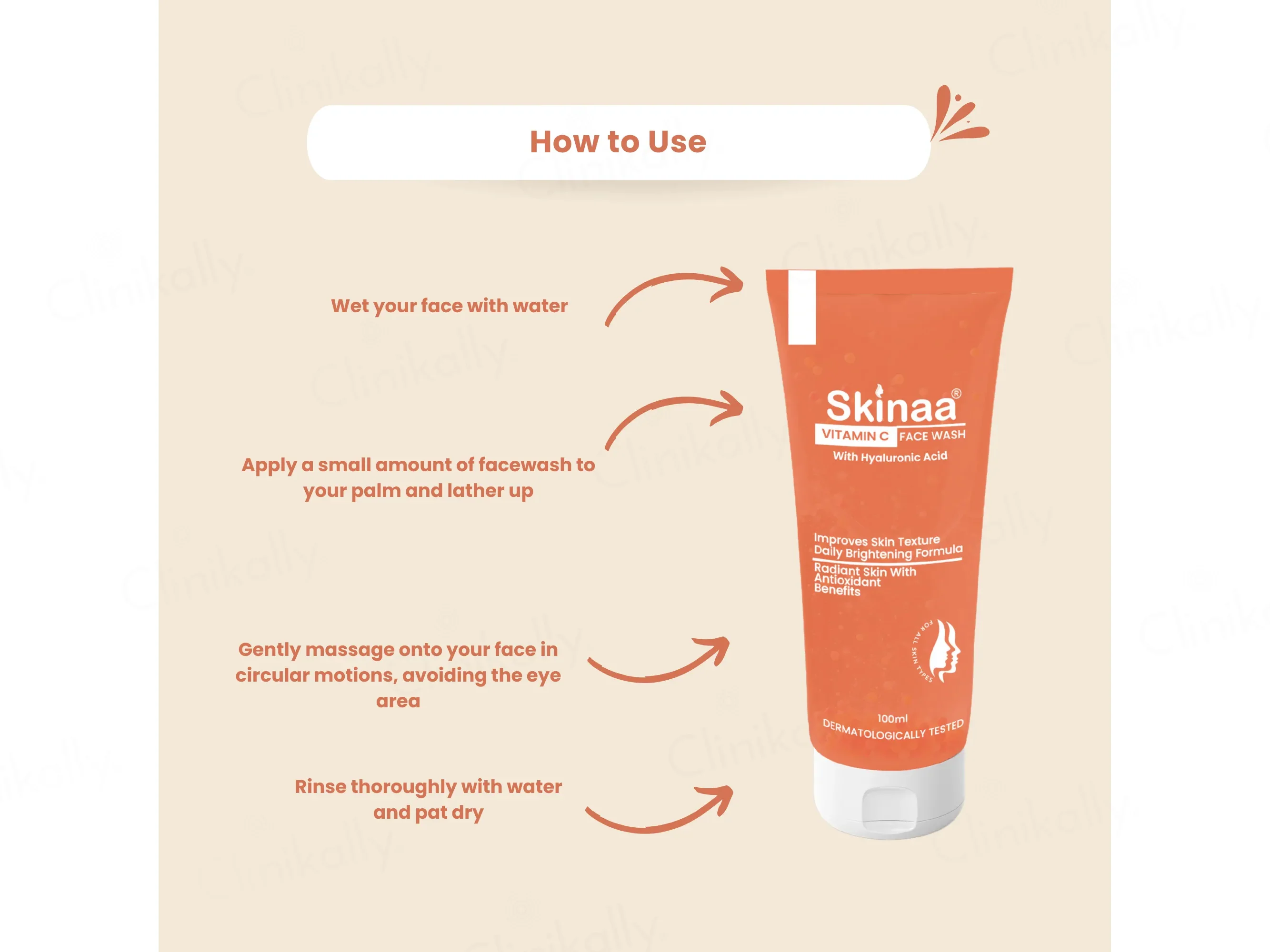 Skinaa Vitamin C & Hyaluronic Acid Brightening Facewash - Image 3