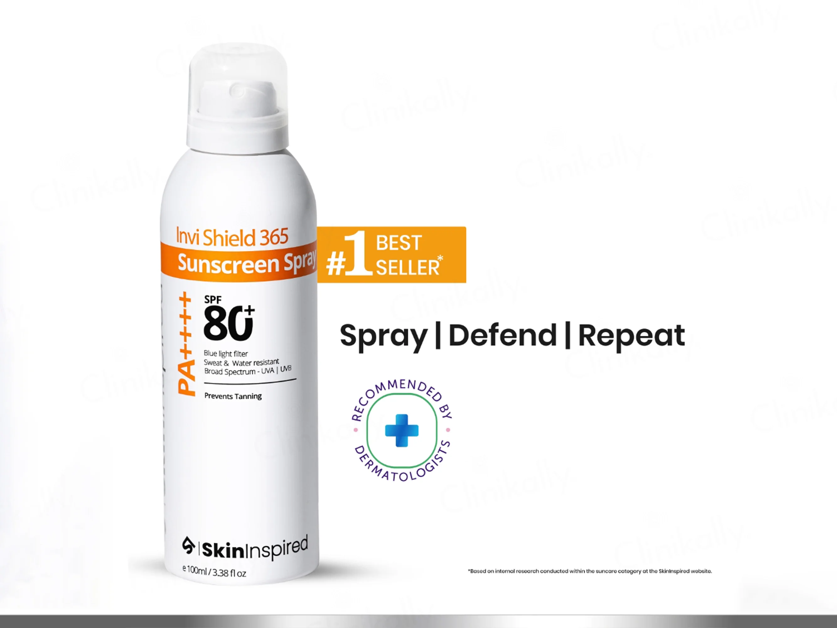 SkinInspired Invi Shield 365 Sunscreen Spray SPF 80+ PA++++ - Image 2