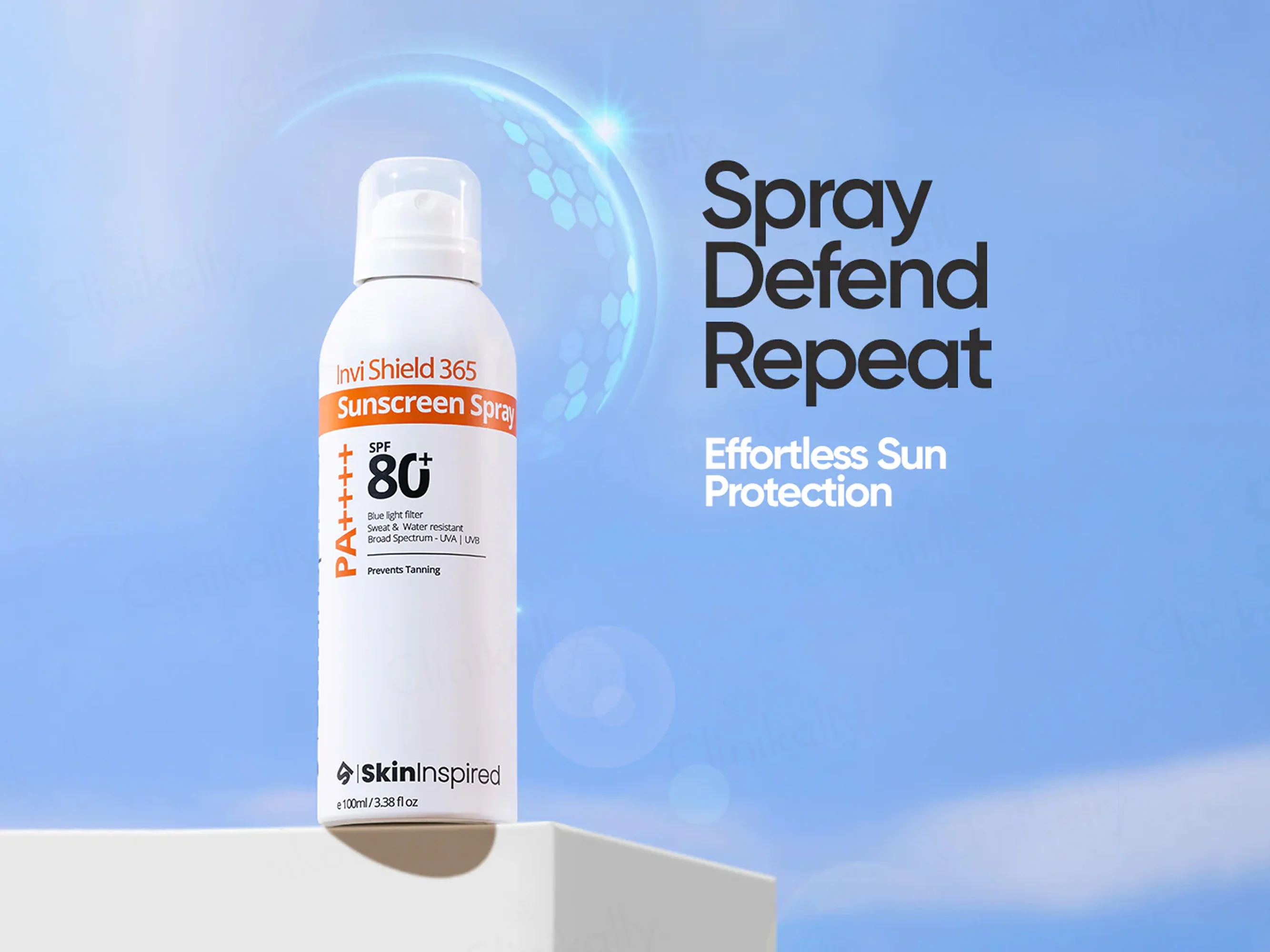 SkinInspired Invi Shield 365 Sunscreen Spray SPF 80+ PA++++ - Image 3