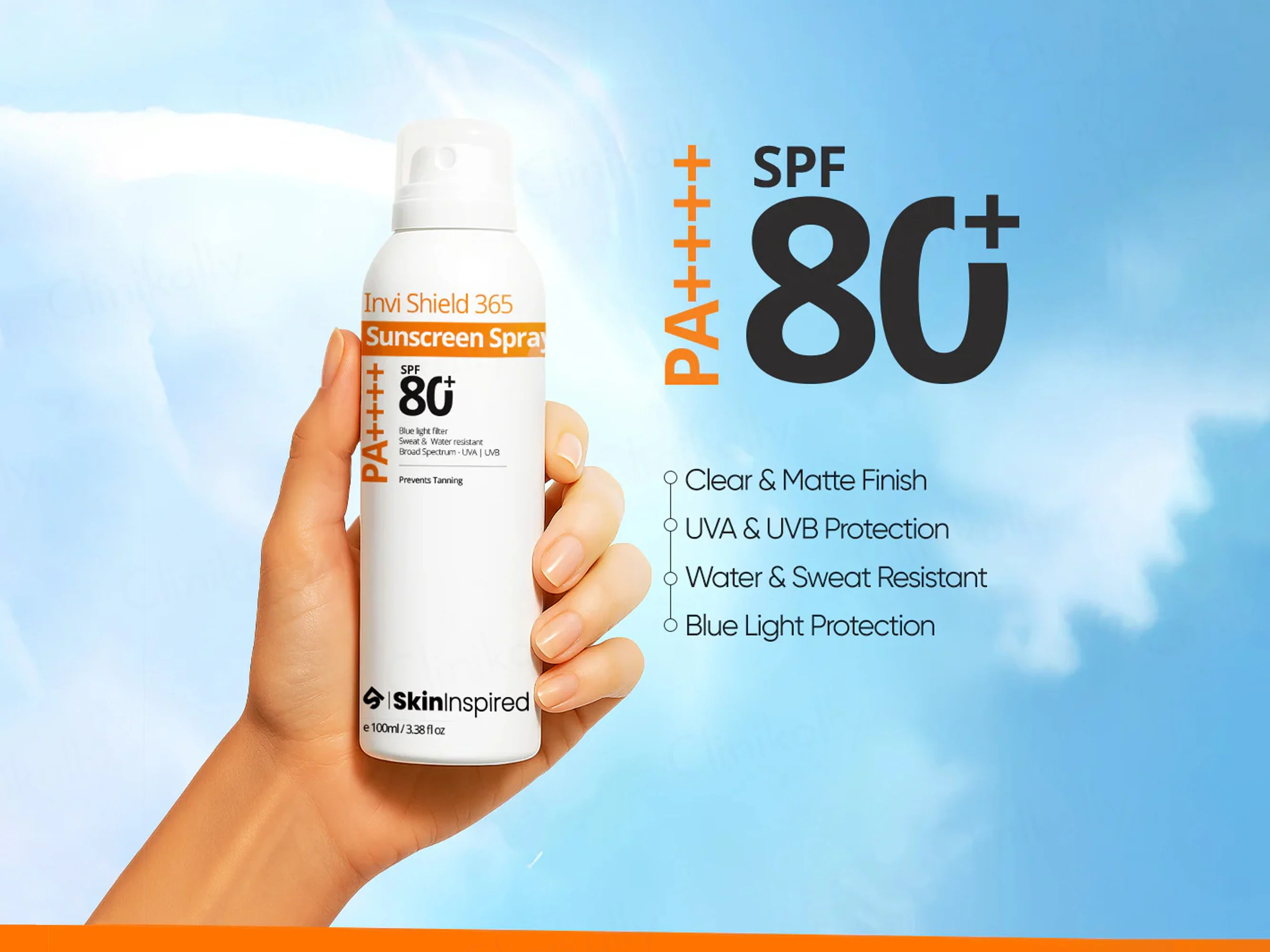 SkinInspired Invi Shield 365 Sunscreen Spray SPF 80+ PA++++ - Image 4