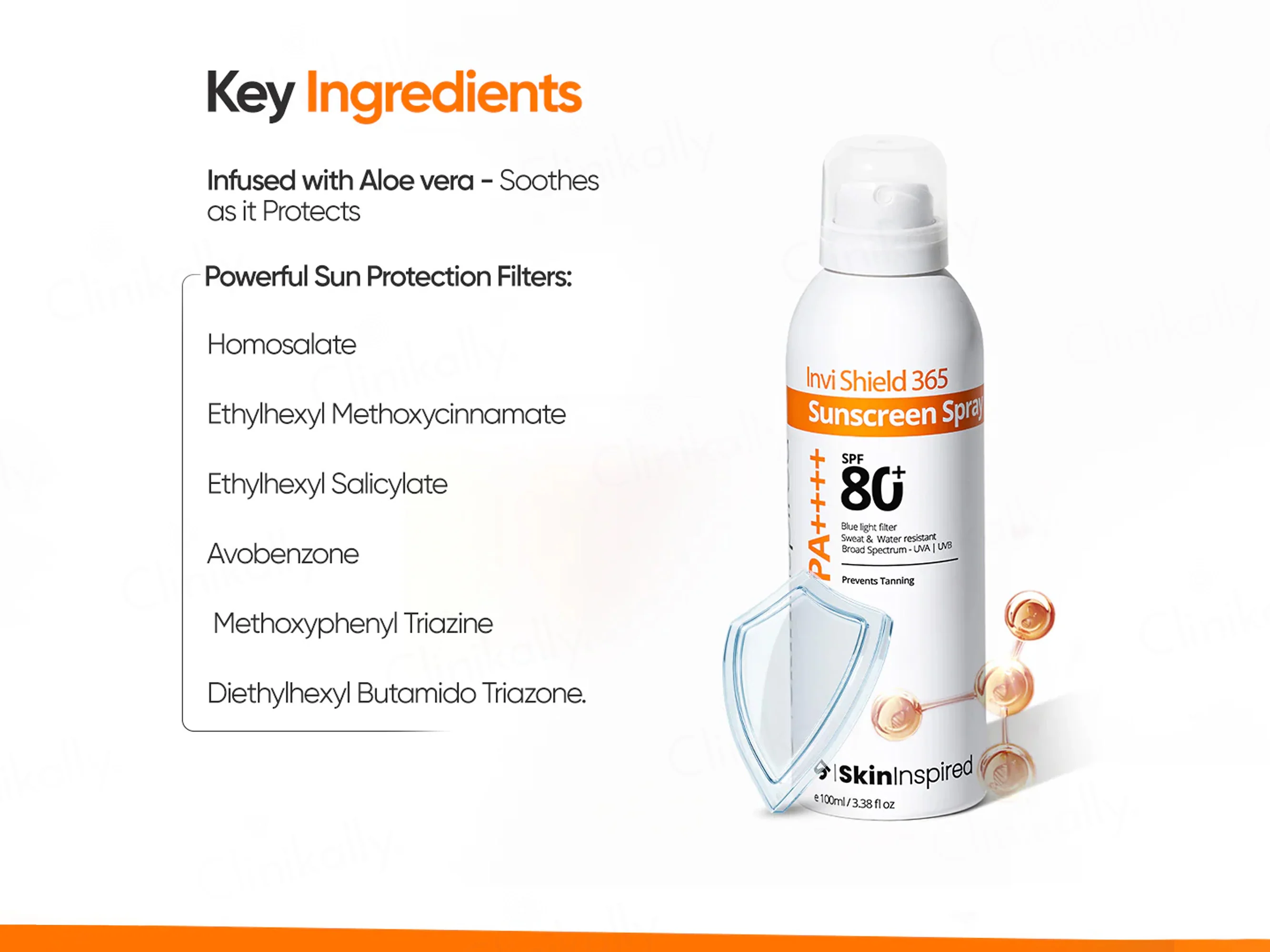 SkinInspired Invi Shield 365 Sunscreen Spray SPF 80+ PA++++ - Image 5