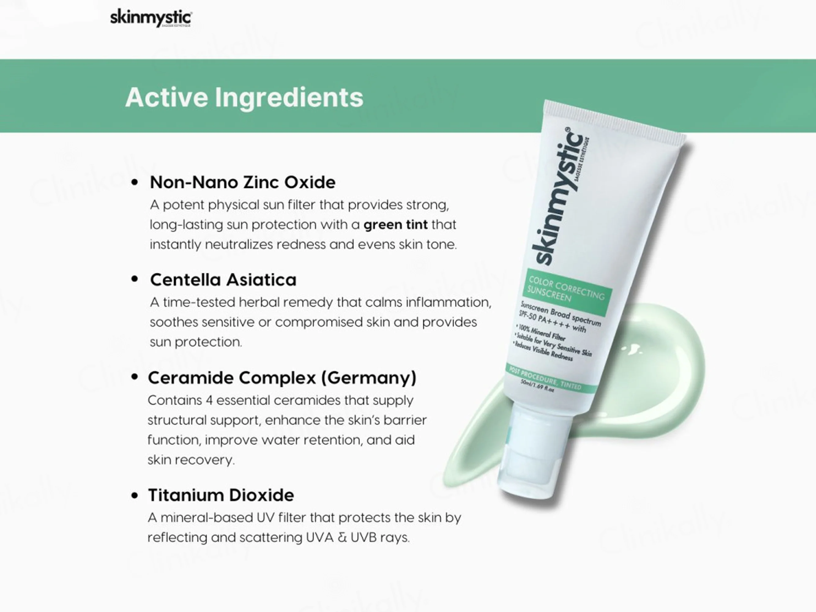 Skinmystic Color Correcting Post Procedure Tinted Sunscreen SPF 50 PA++++ - Image 3