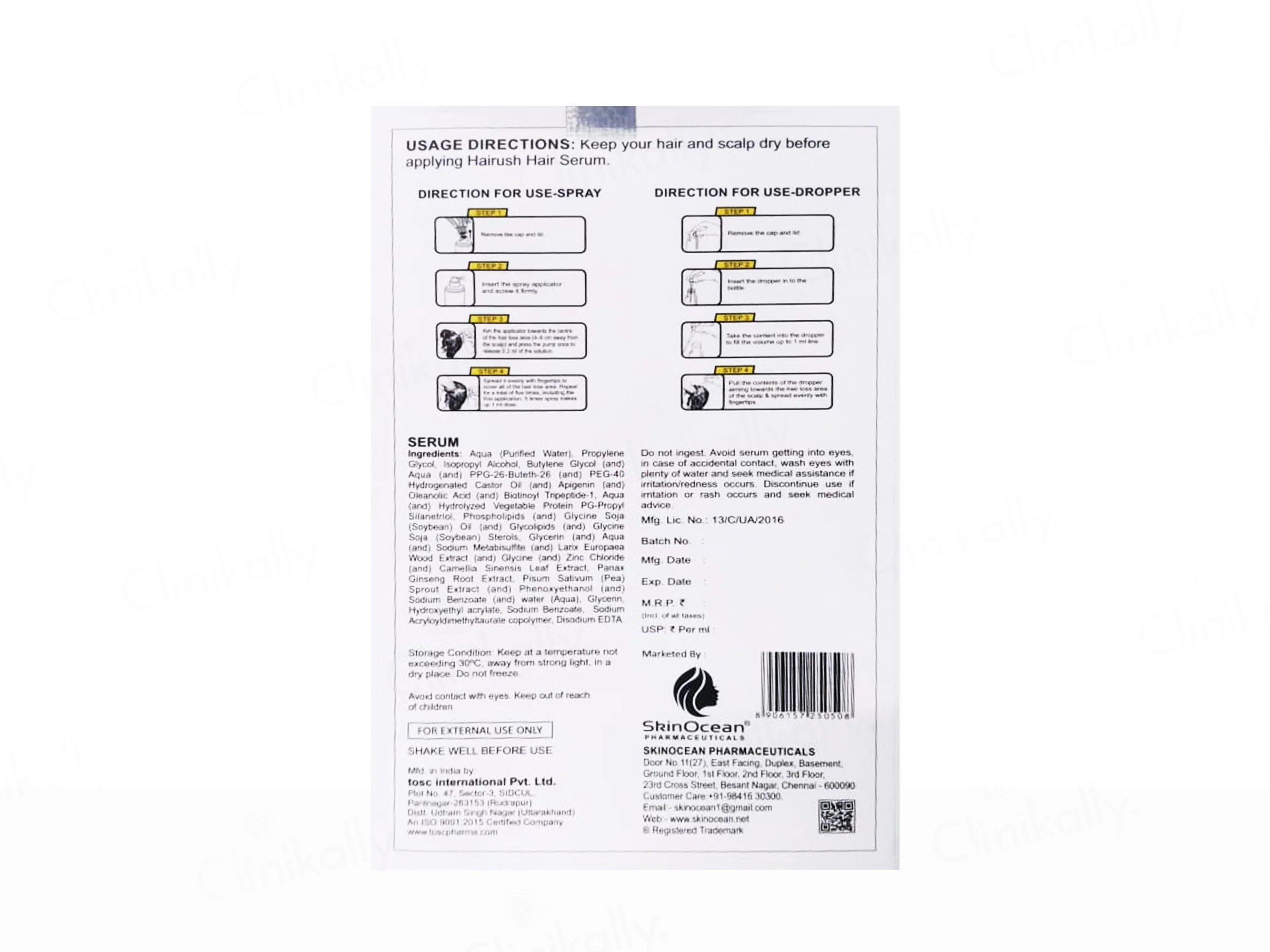 SkinOcean Hairush Hair Growth Serum - Image 2