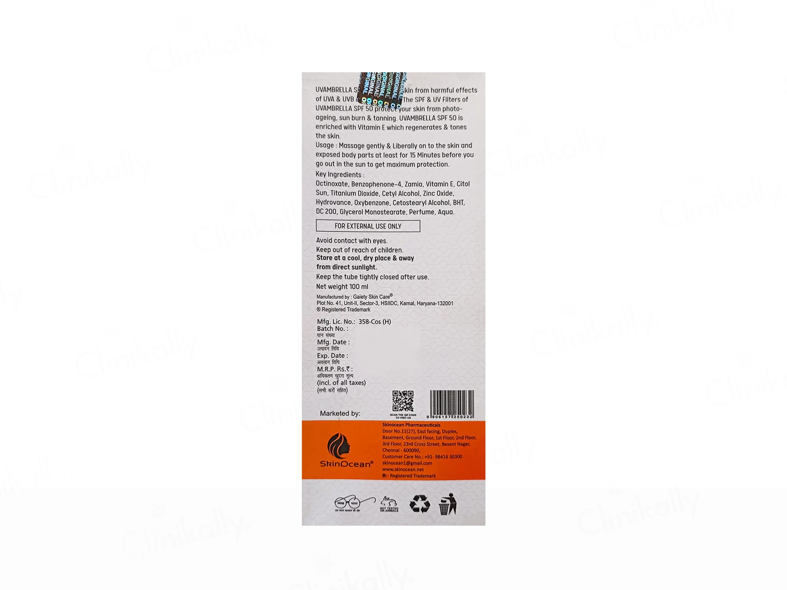 SkinOcean UVambrella Sunscreen Lotion SPF 50 PA+++ - Image 3