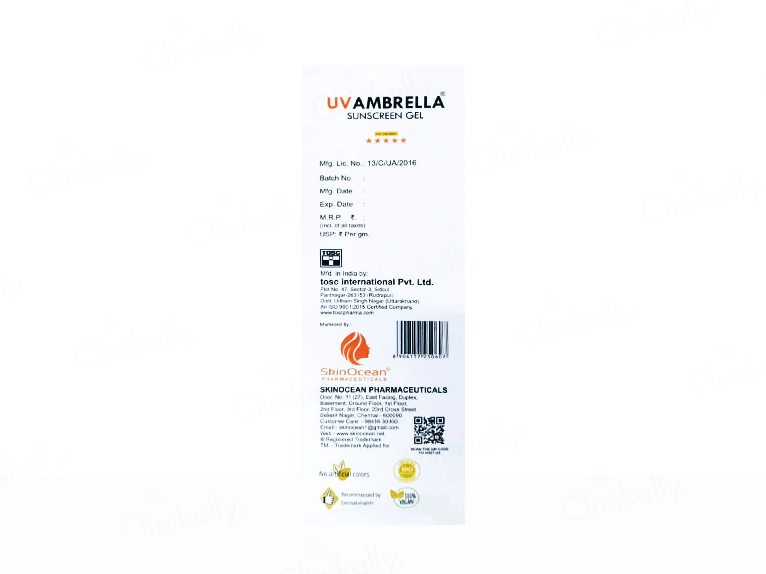 SkinOcean UVambrella Ultra-Matte Dry Touch Sunscreen Gel SPF 50 PA++++ - Image 3