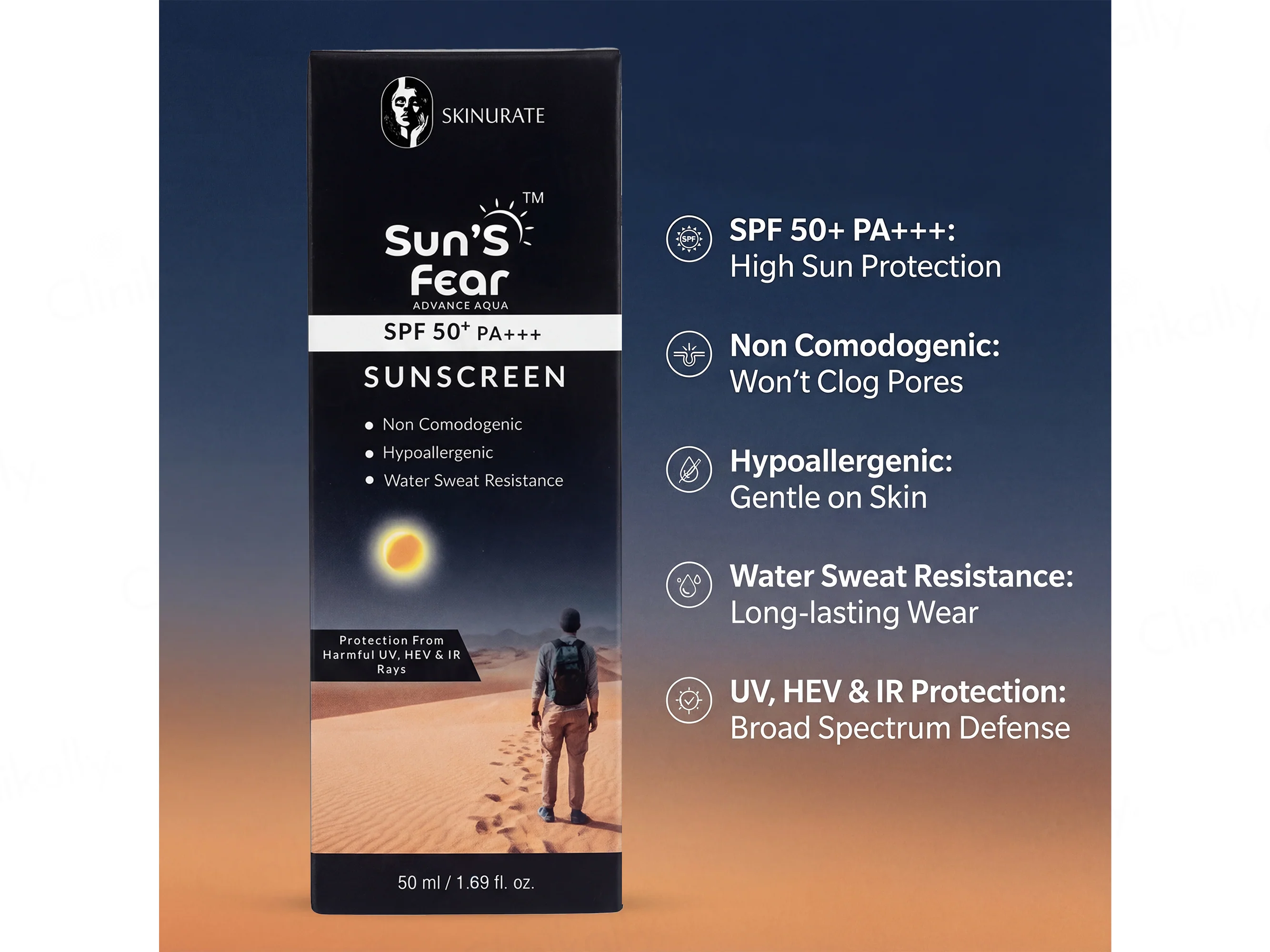 Skinurate Sun's Fear Advance Aqua Sunscreen SPF 50+ PA+++ - Image 2