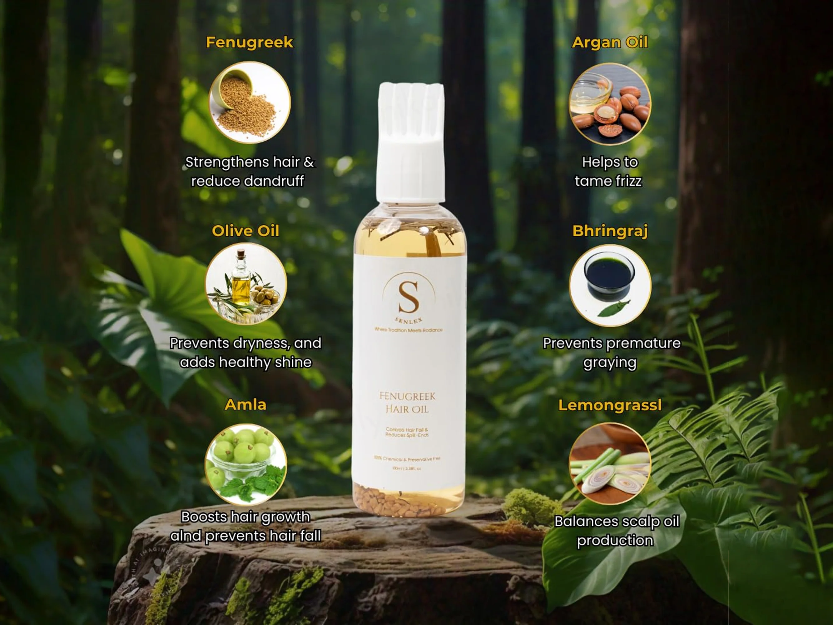 Sknlex Fenugreek Hair Oil - Image 4
