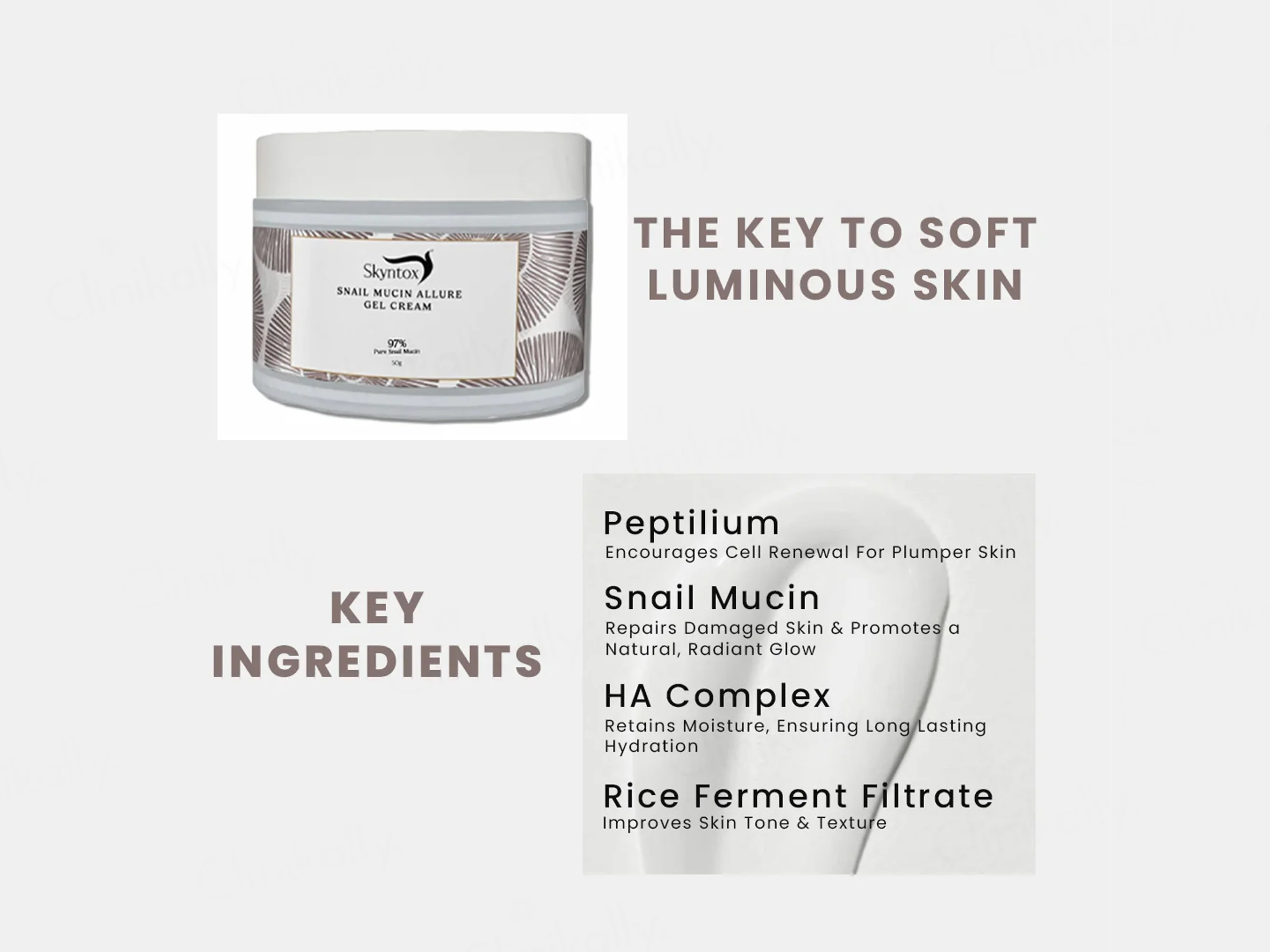 Skyntox 97% Pure Snail Mucin Allure Gel Cream - Image 4