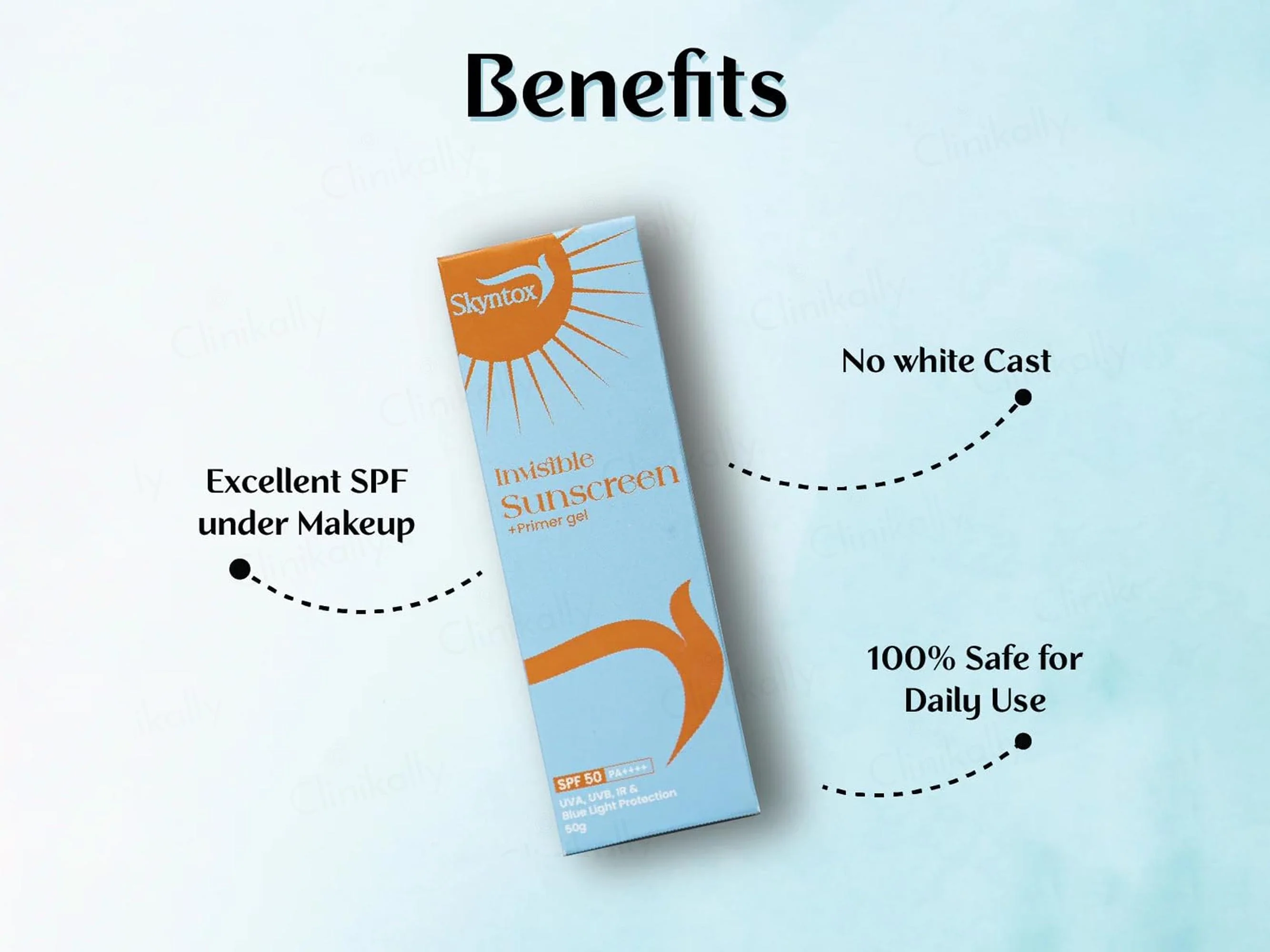 Skyntox Invisible +Primer Sunscreen Gel SPF 50 PA++++ - Image 3