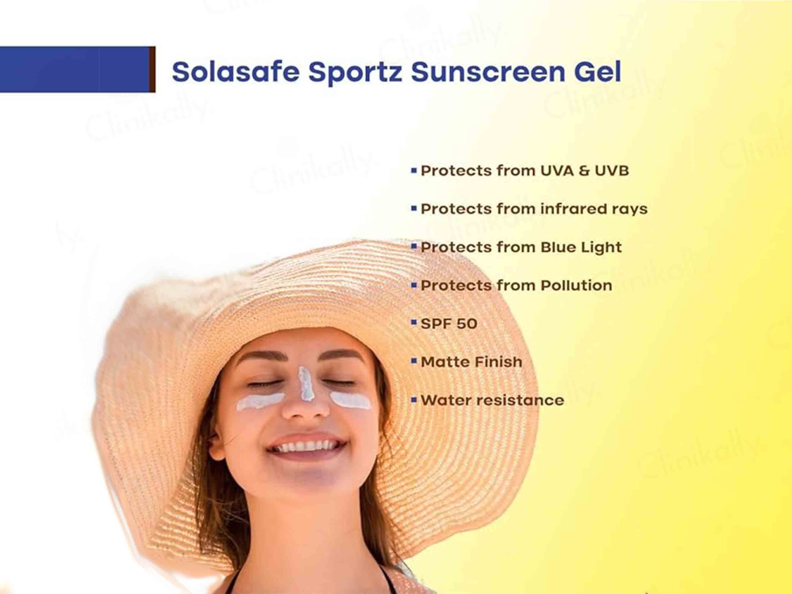 Solasafe Sportz Physical Sunscreen Gel SPF 50+ PA+++ - Image 3