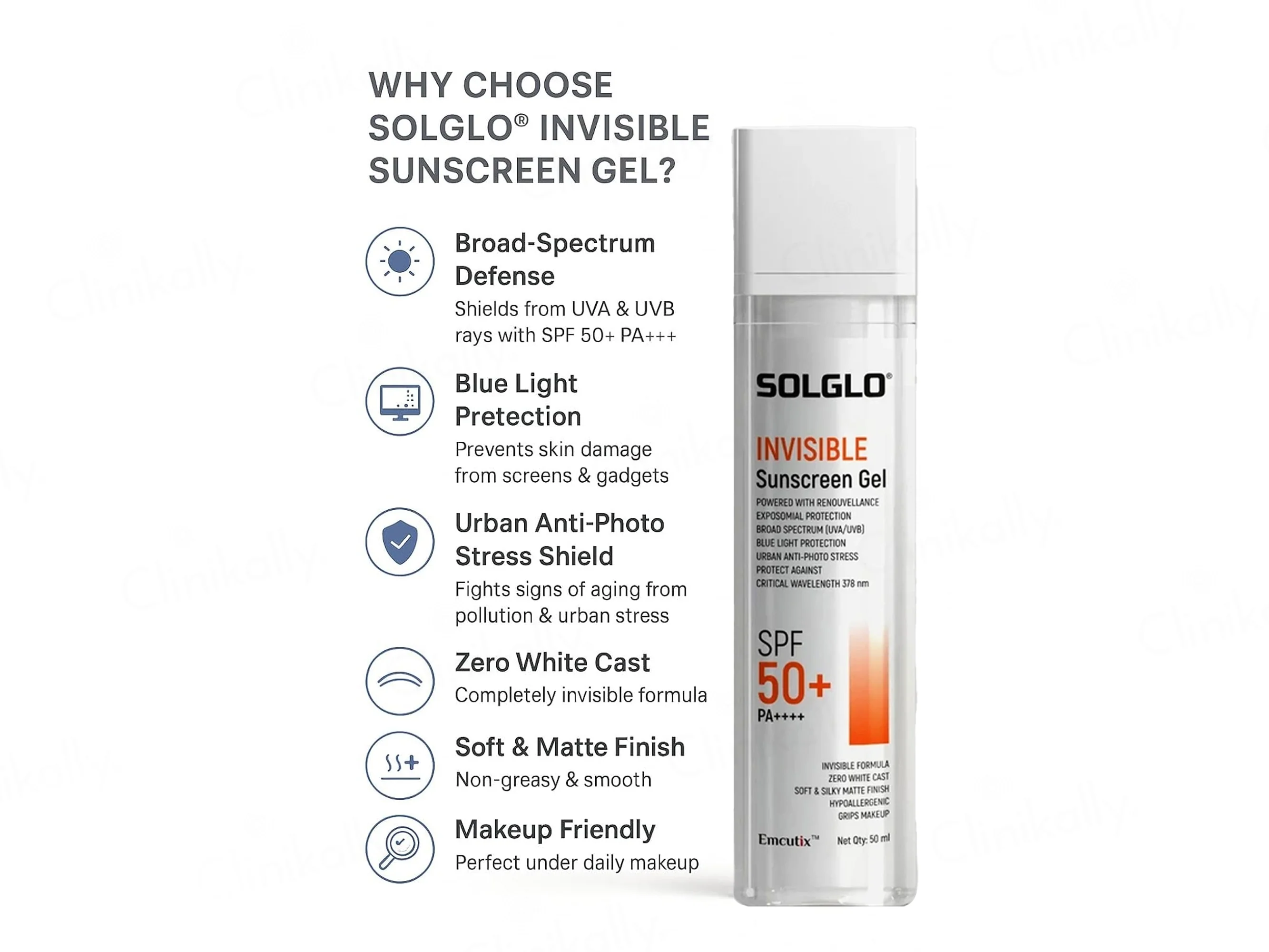 Solglo Invisible Sunscreen Gel SPF 50+ PA++++ - Image 2
