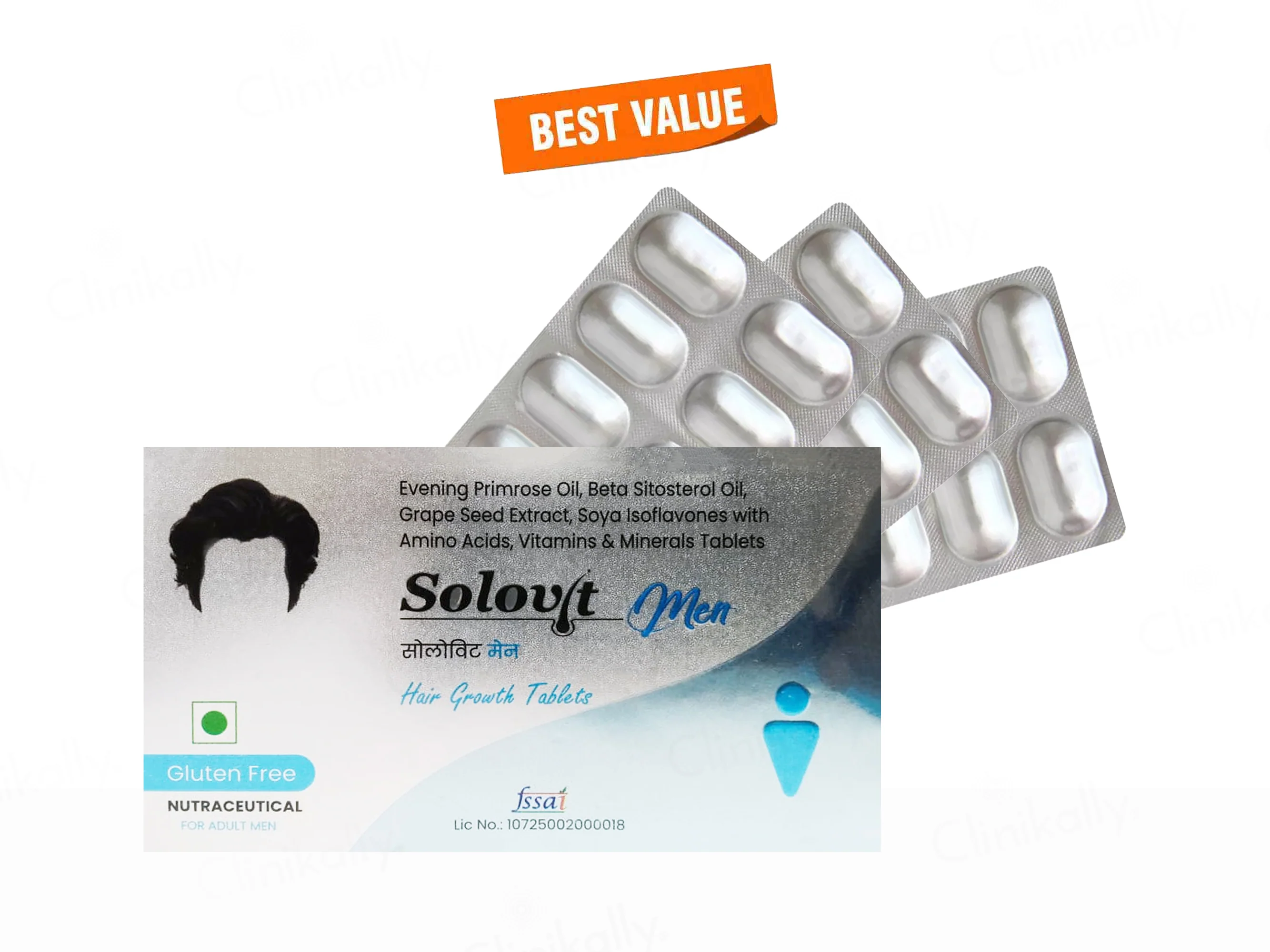 Solovit Men Hair Growth Nutraceutical Tablet For Adult Men - Image 5