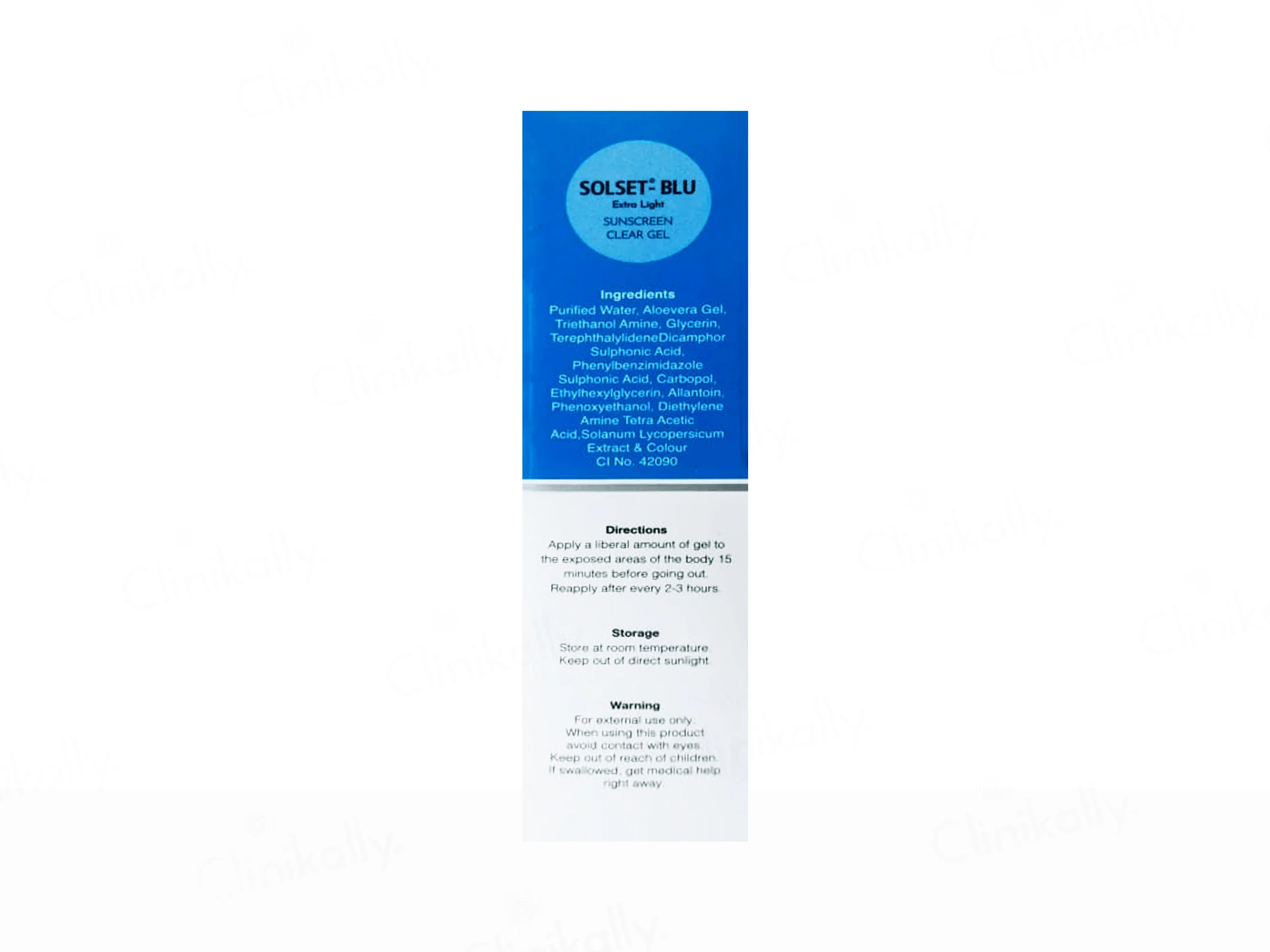 Solset-Blue Extra Light Sunscreen Clear Gel - Image 2