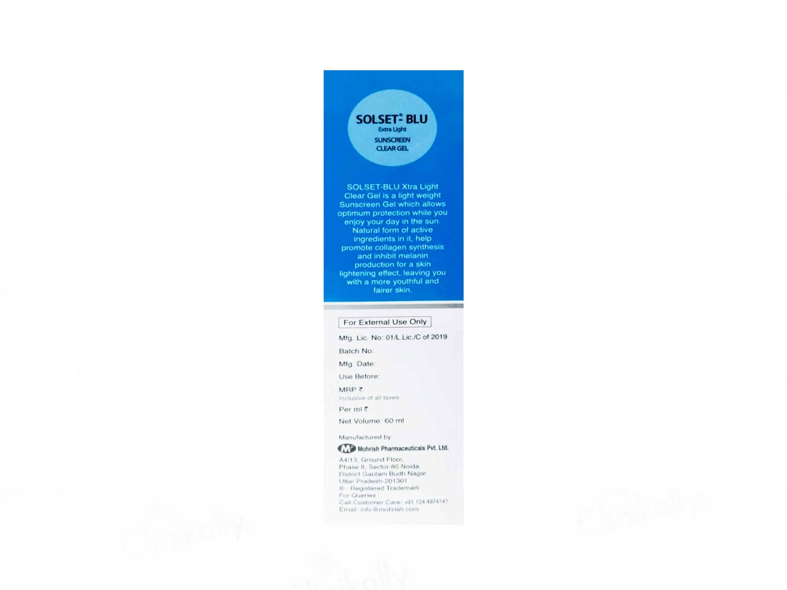 Solset-Blue Extra Light Sunscreen Clear Gel - Image 3