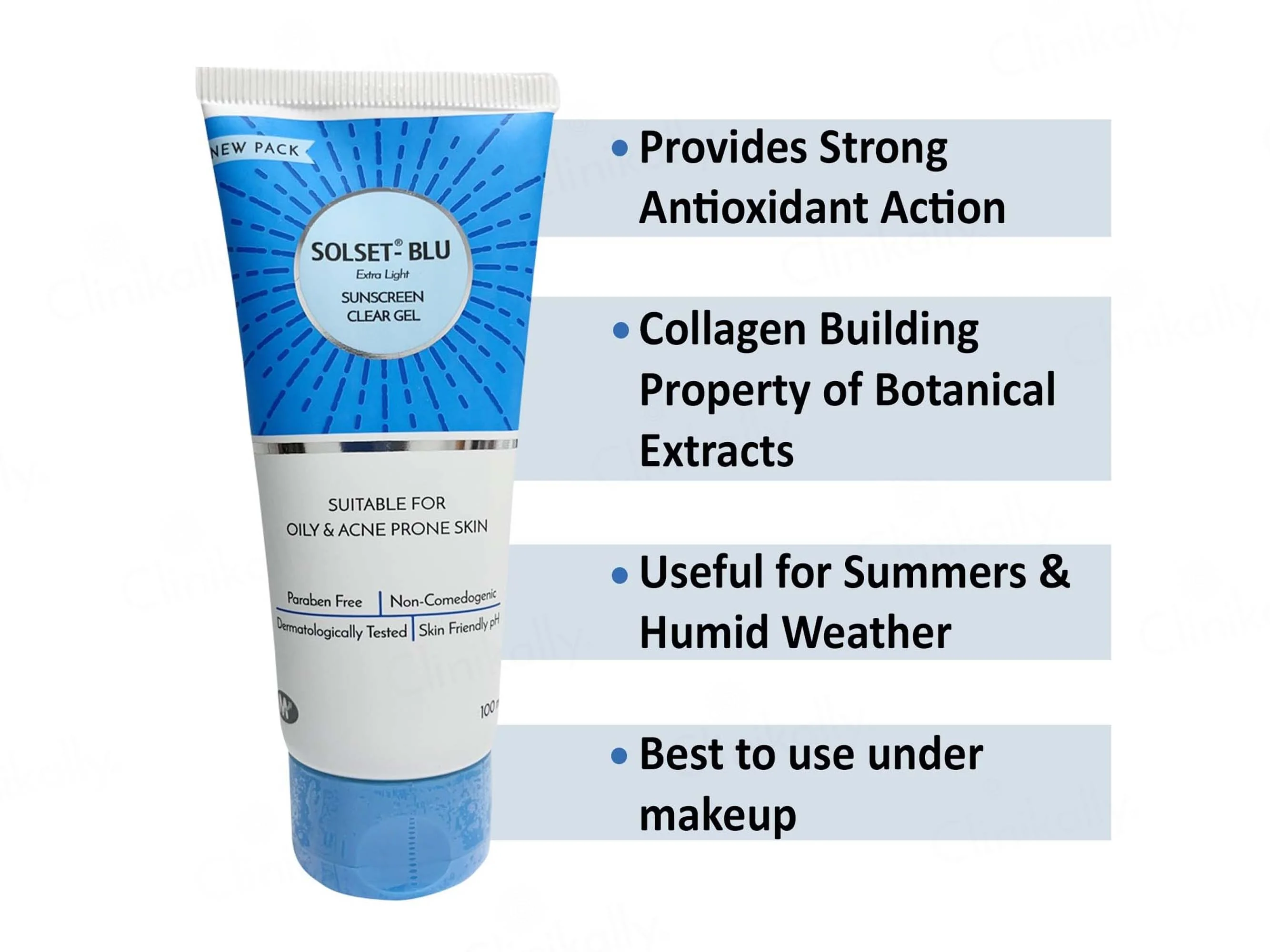 Solset-Blue Extra Light Sunscreen Clear Gel - Image 5