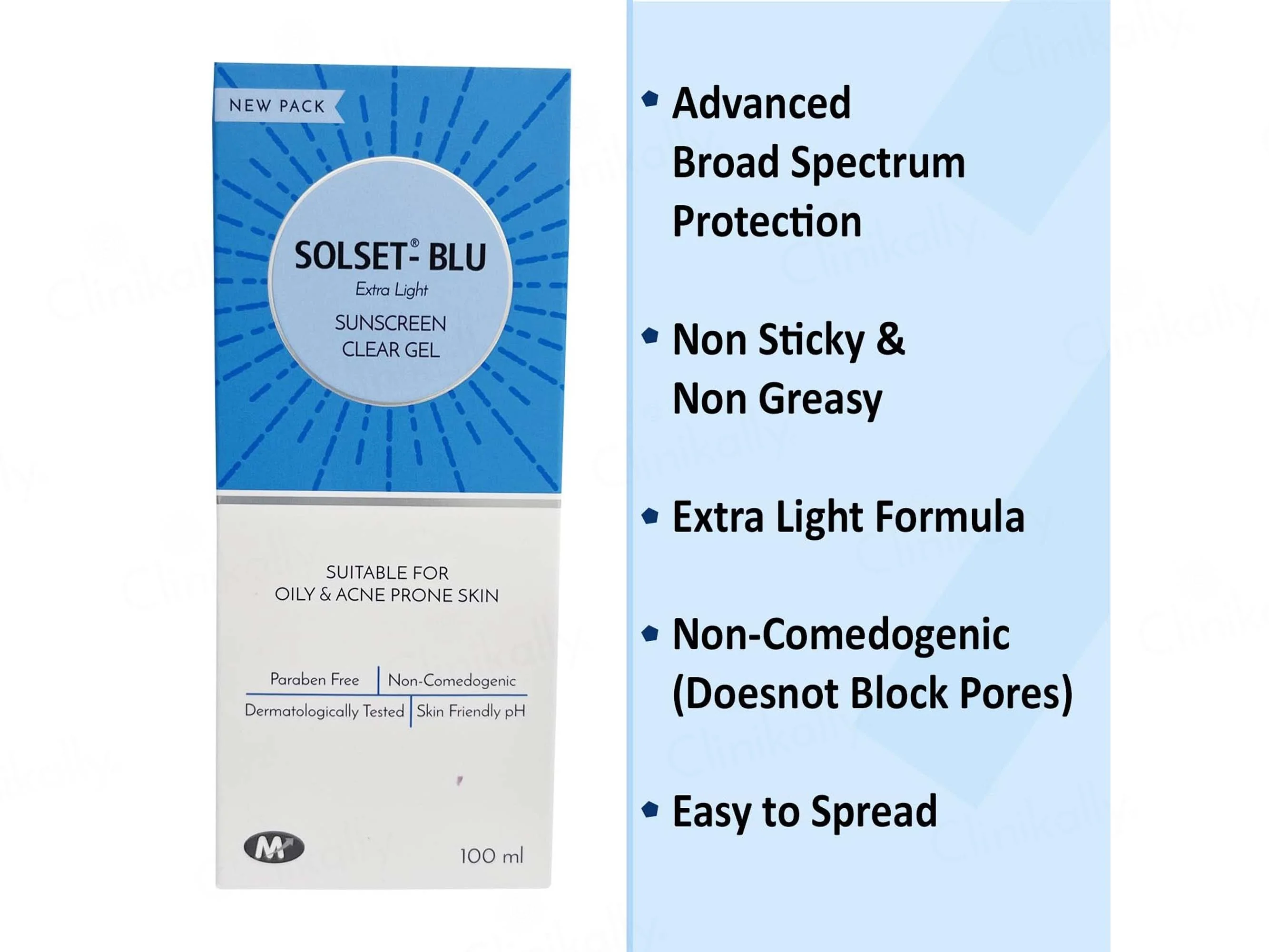 Solset-Blue Extra Light Sunscreen Clear Gel - Image 6