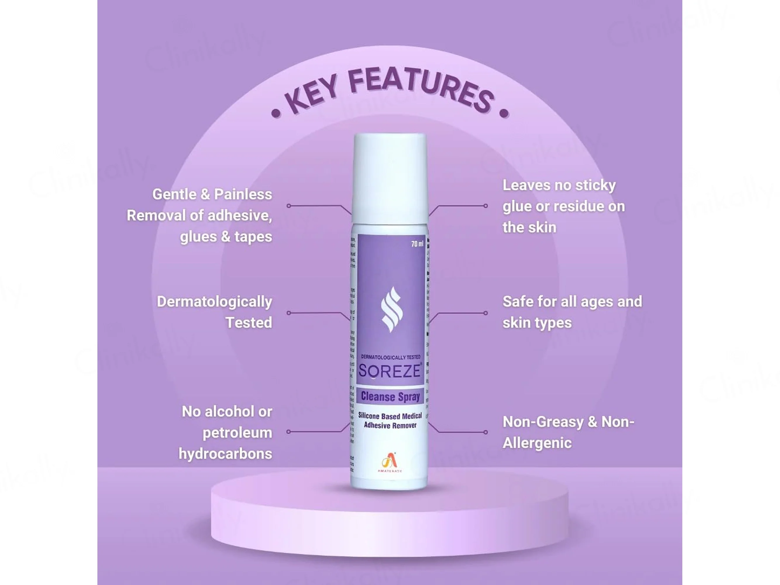 Soreze Cleanse Medical Adhesive Remover Spray - Image 9