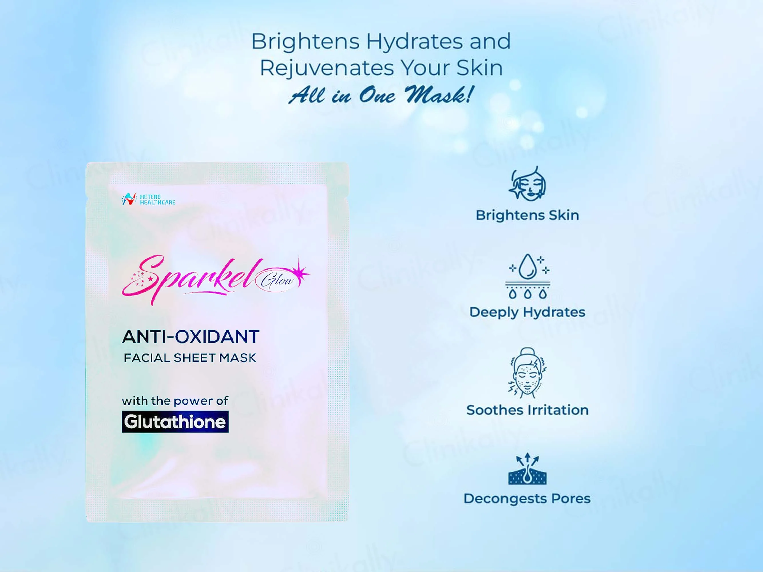 Sparkel Glow Anti-Oxidant Facial Sheet Mask - Image 3