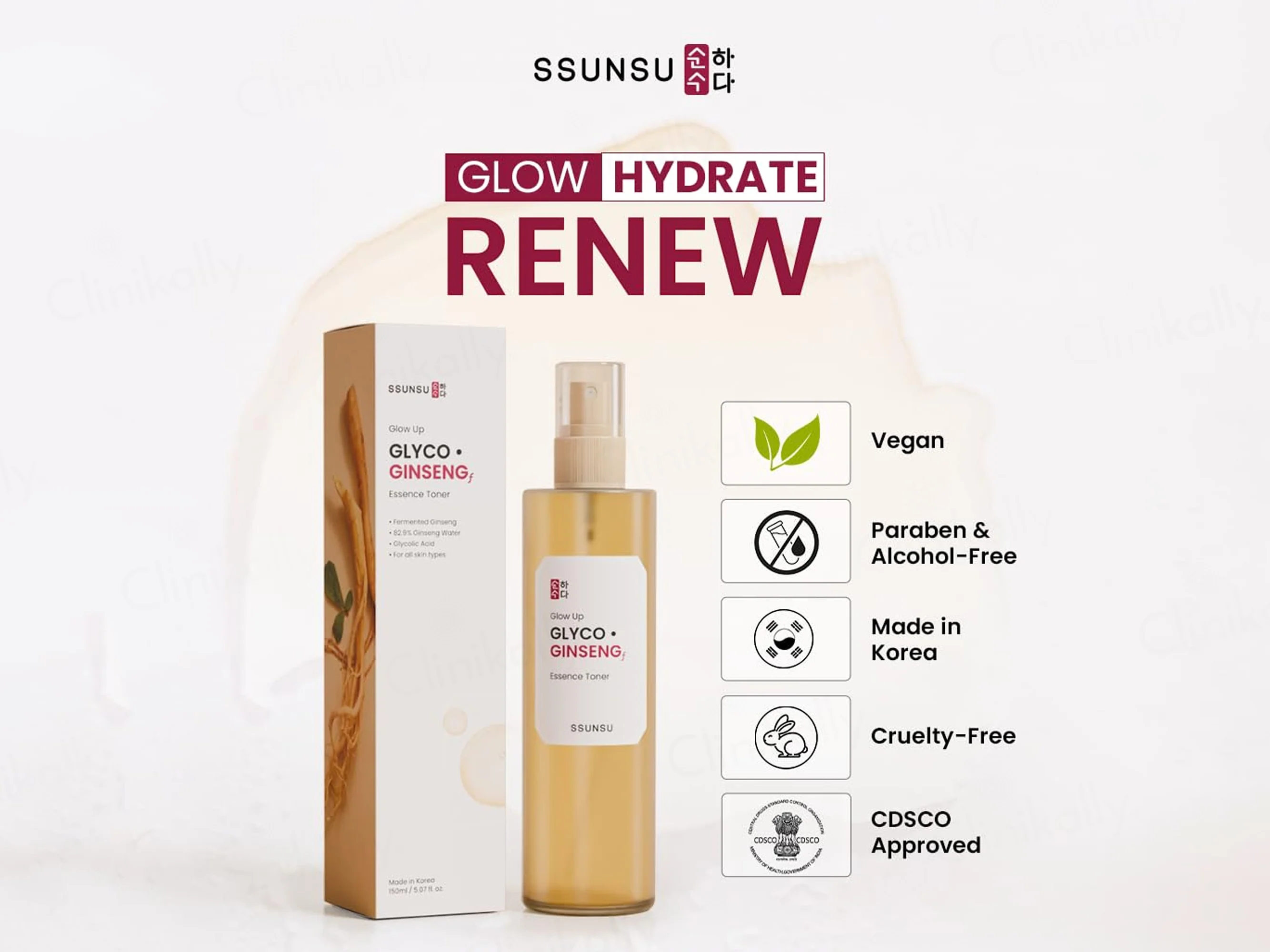 SSUNSU Glow Up Glyco Ginseng Essence Toner - Image 3