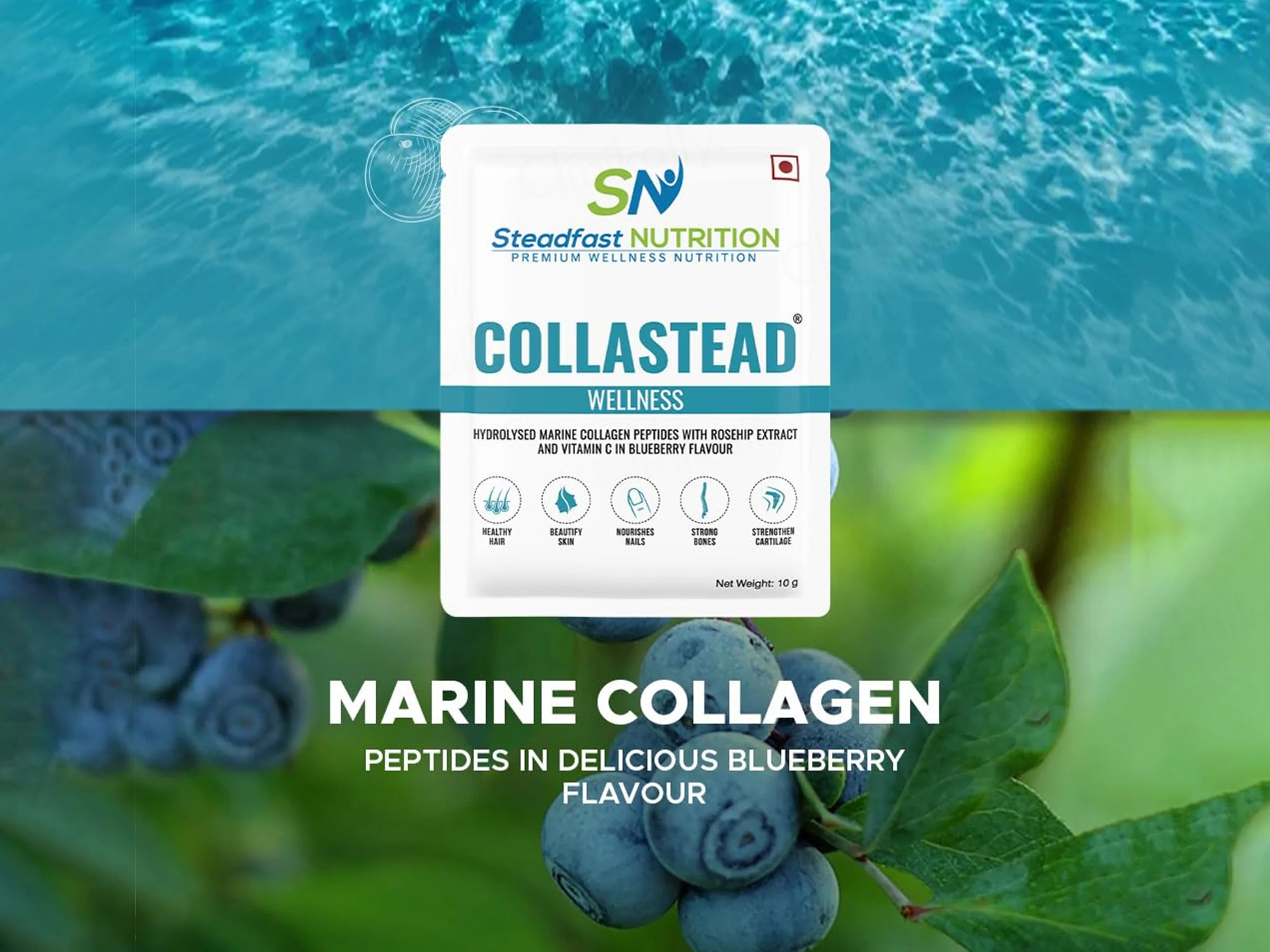 Steadfast Nutrition Collastead Hydrolysed Marine Collagen Peptides Sachet - Image 4