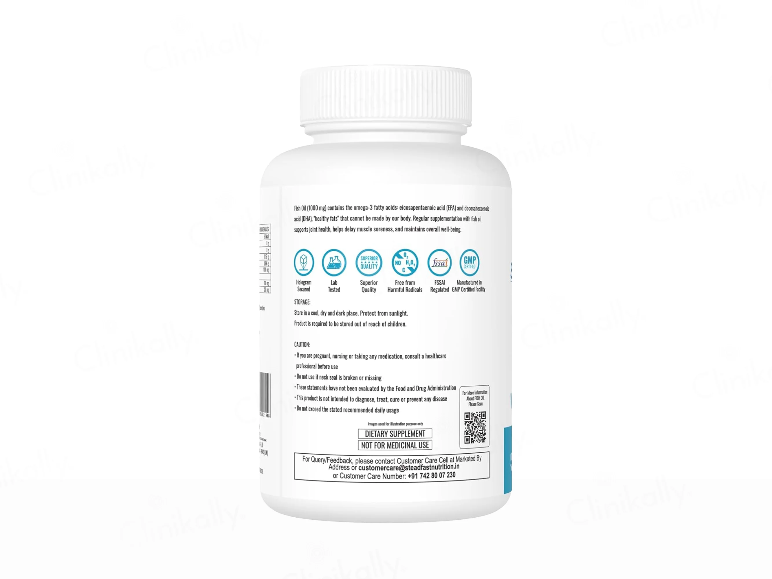 Steadfast Nutrition Fish Oil Wellness Omega 3 Fatty Acids Softgel Capsule - Image 5