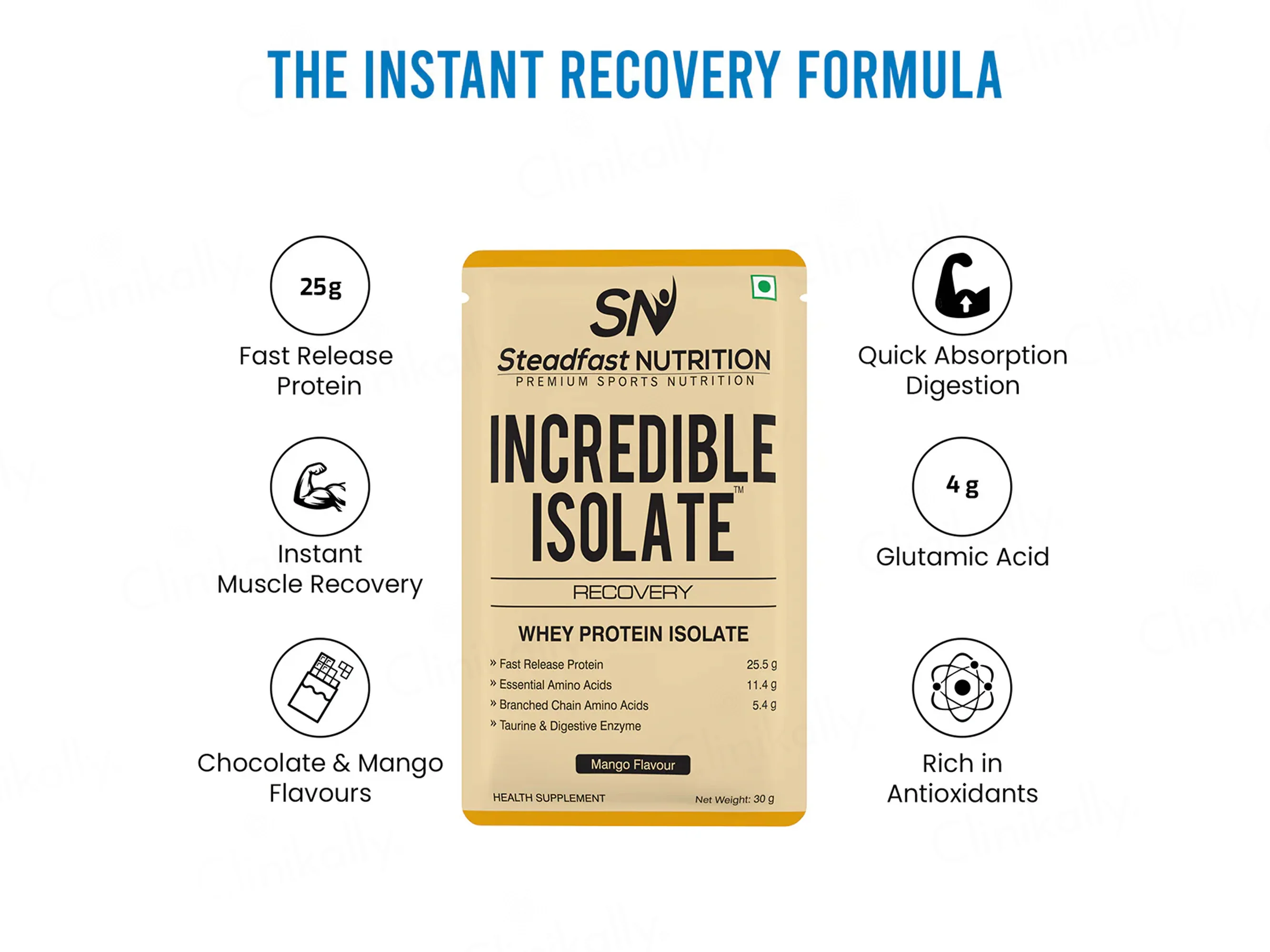 Steadfast Nutrition Incredible Isolate Recovery Whey Protein Isolate Sachet - Image 11