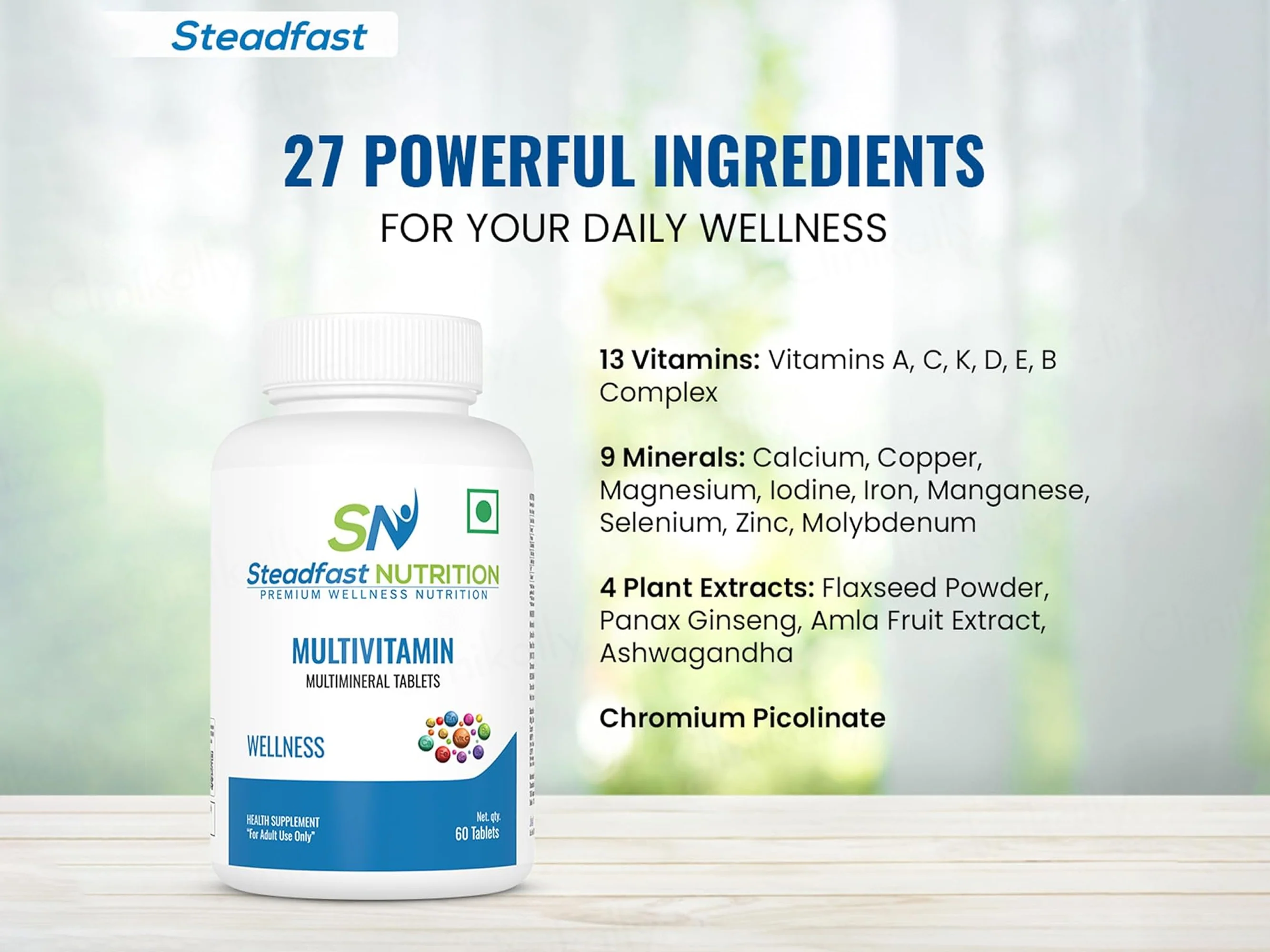 Steadfast Nutrition Multivitamin Multiminerals Wellness Tablet - Image 3