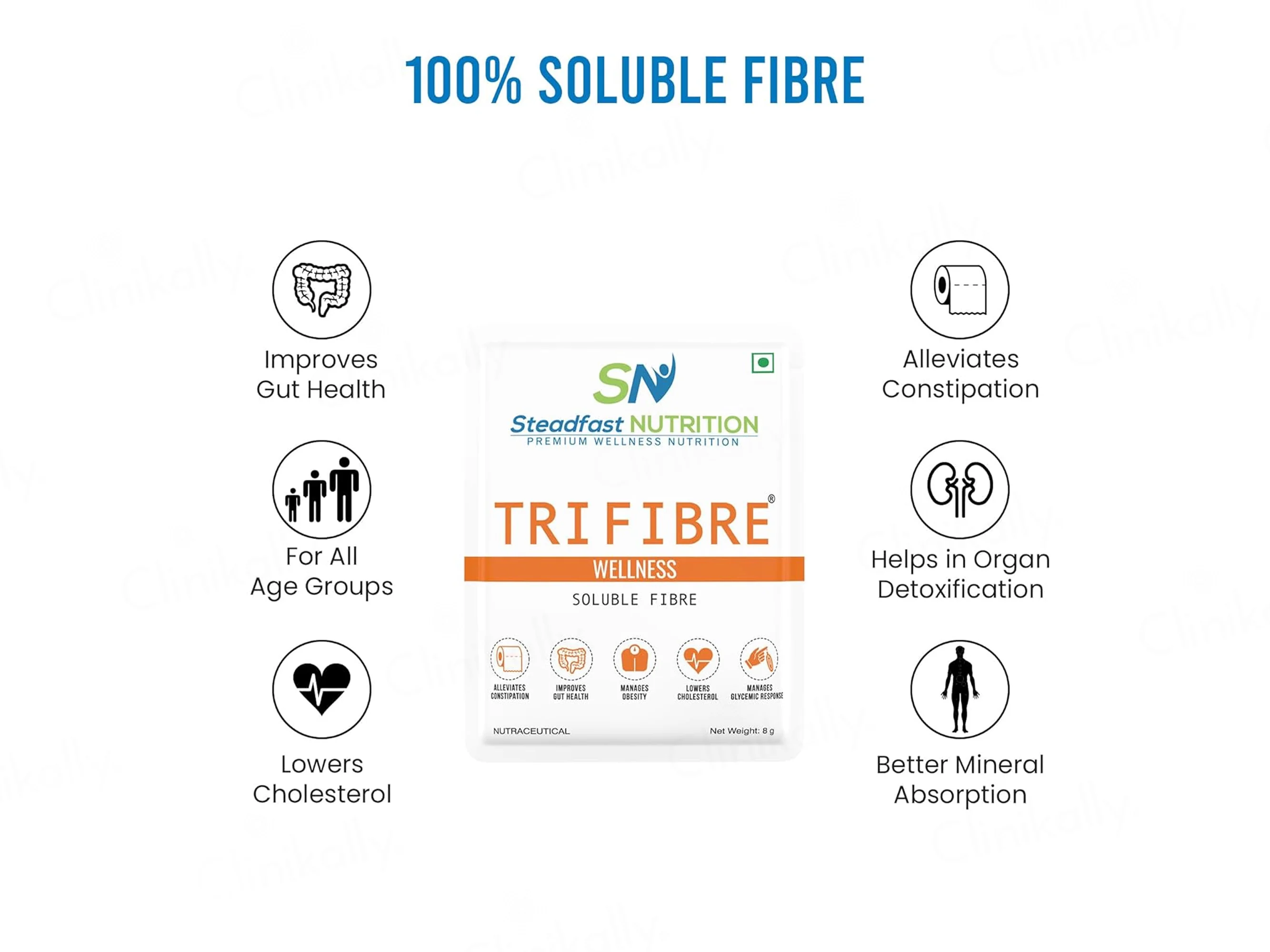 Steadfast Nutrition Tri Fibre Wellness Clear Soluble Fibre Sachet - Image 5