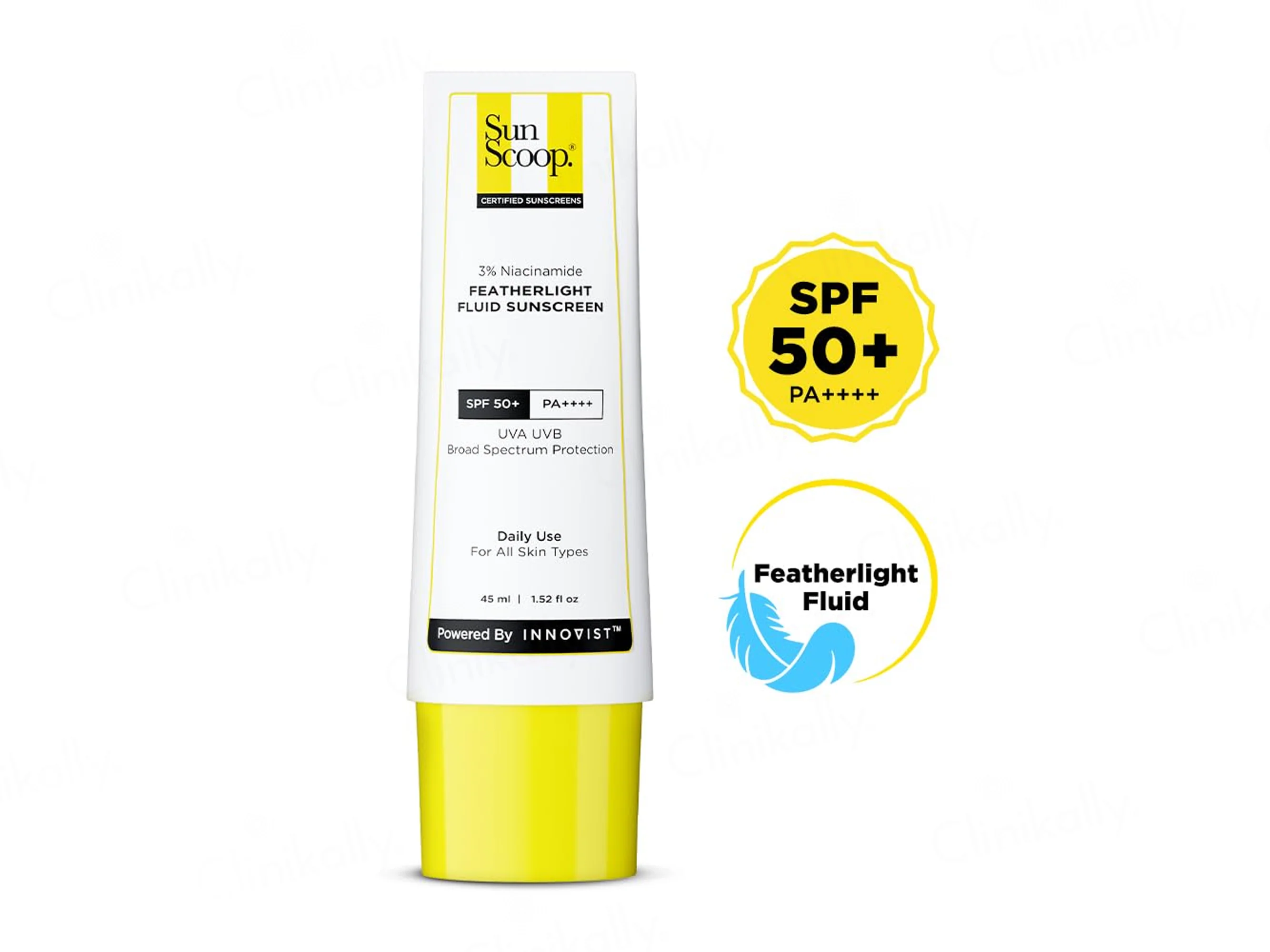 Sun Scoop 3% Niacinamide Featherlight Fluid Sunscreen SPF 50+ PA++++ - Image 2