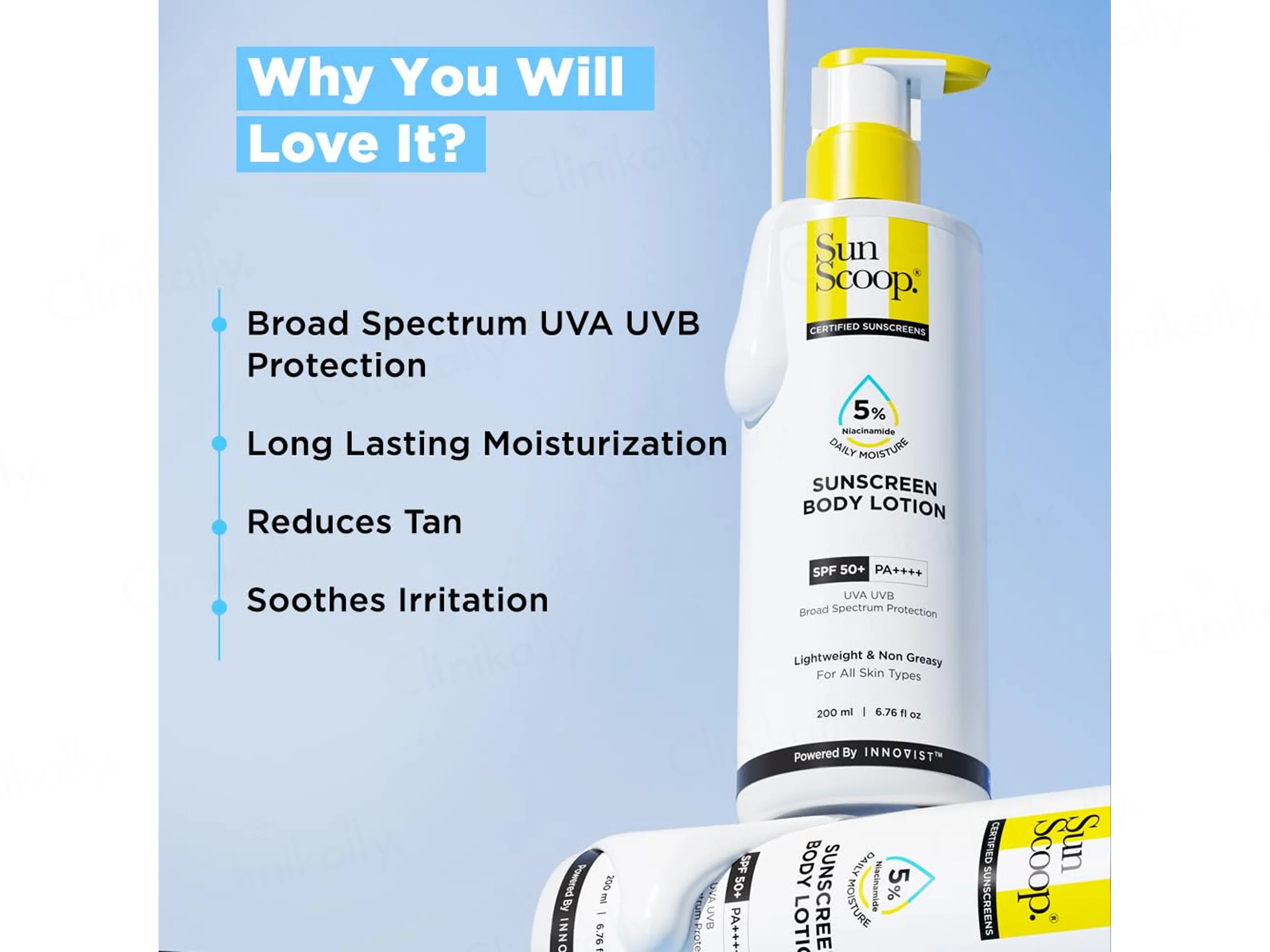 Sun Scoop 5% Niacinamide Sunscreen Body Lotion SPF 50+ PA++++ - Image 3