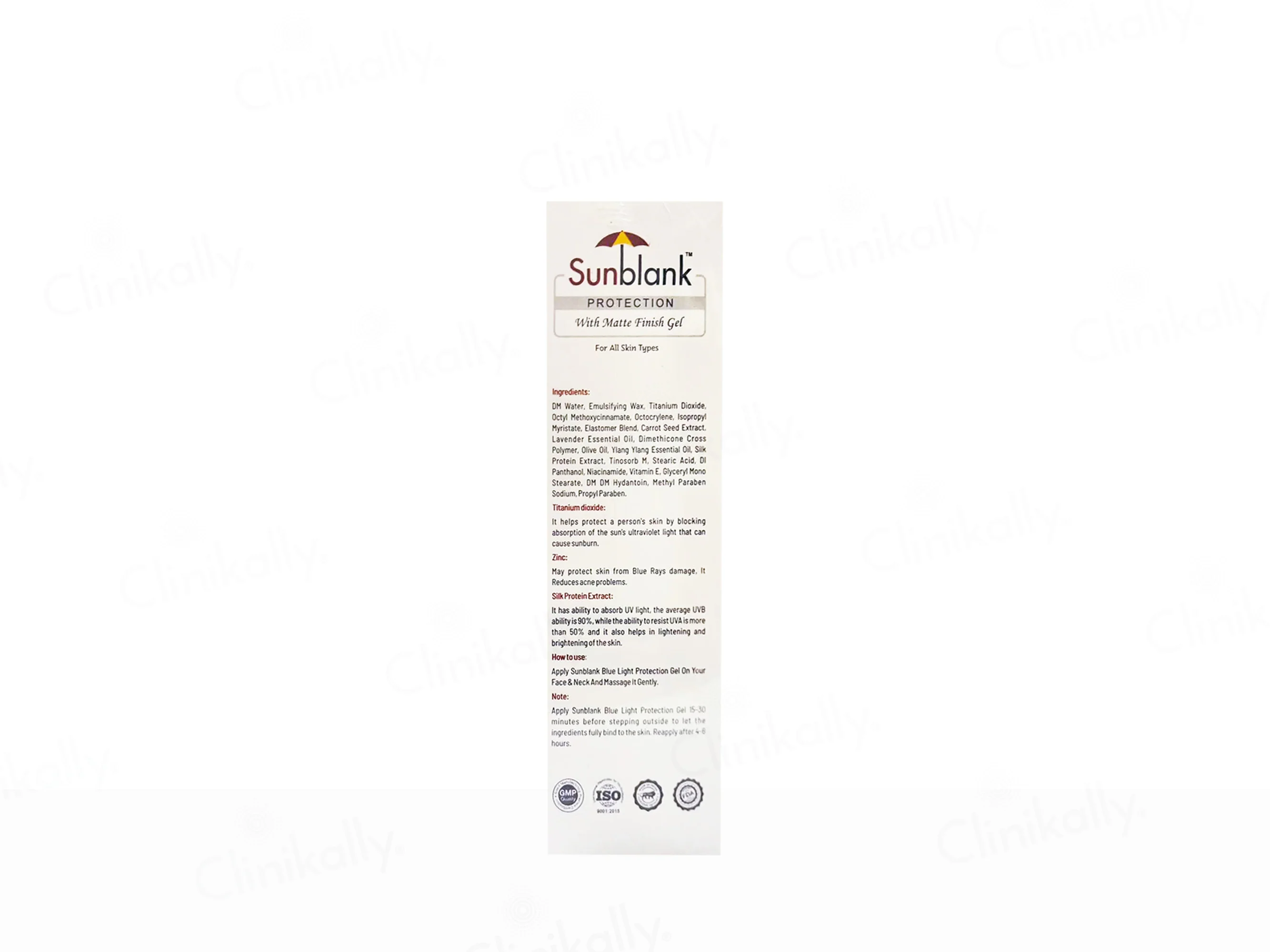 Sunblank Matte Finish Sunscreen Gel SPF 50+ PA+++ - Image 2