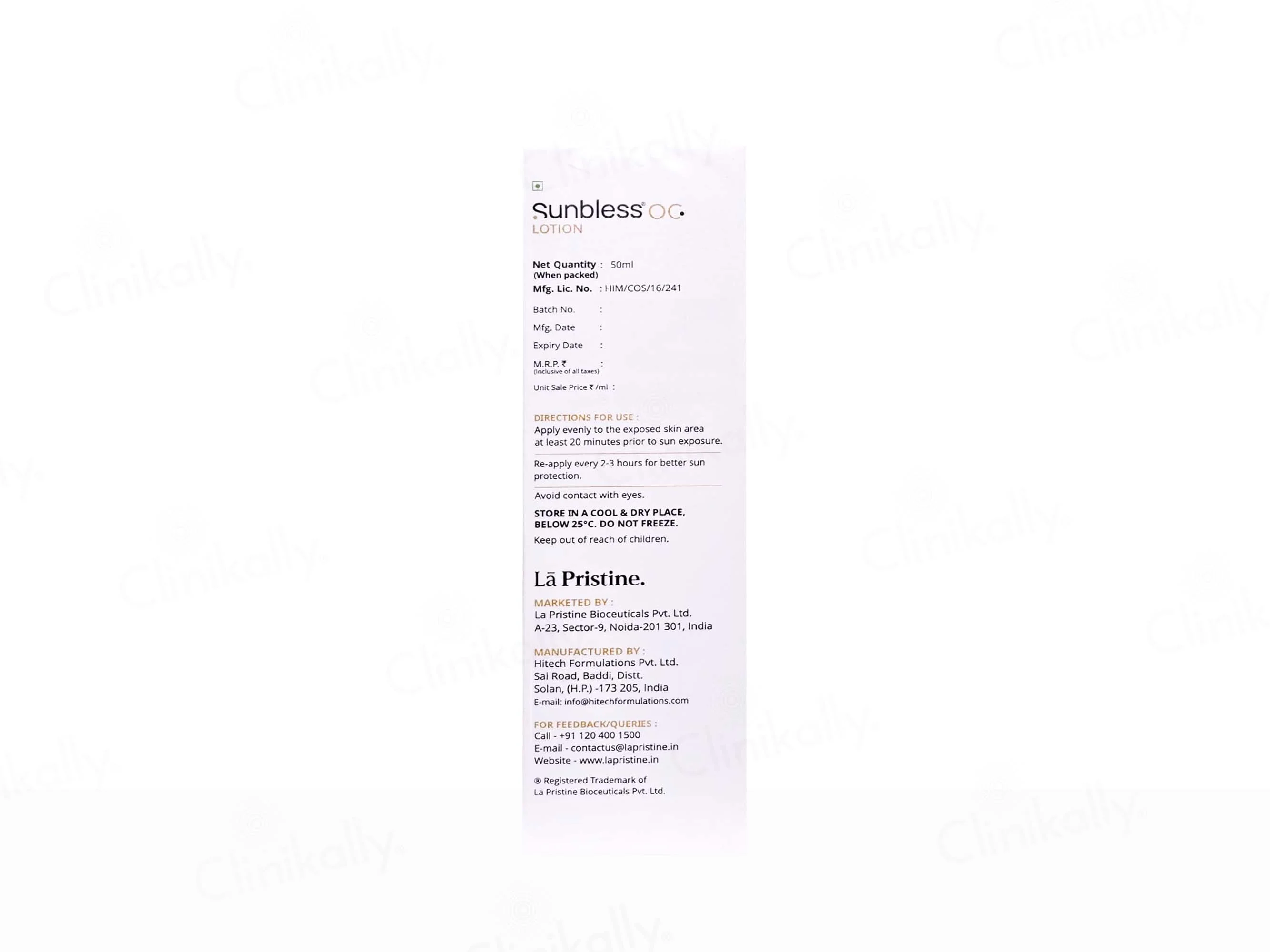 Sunbless OC Oil Control Lotion SPF 50+ PA++++ - Image 3
