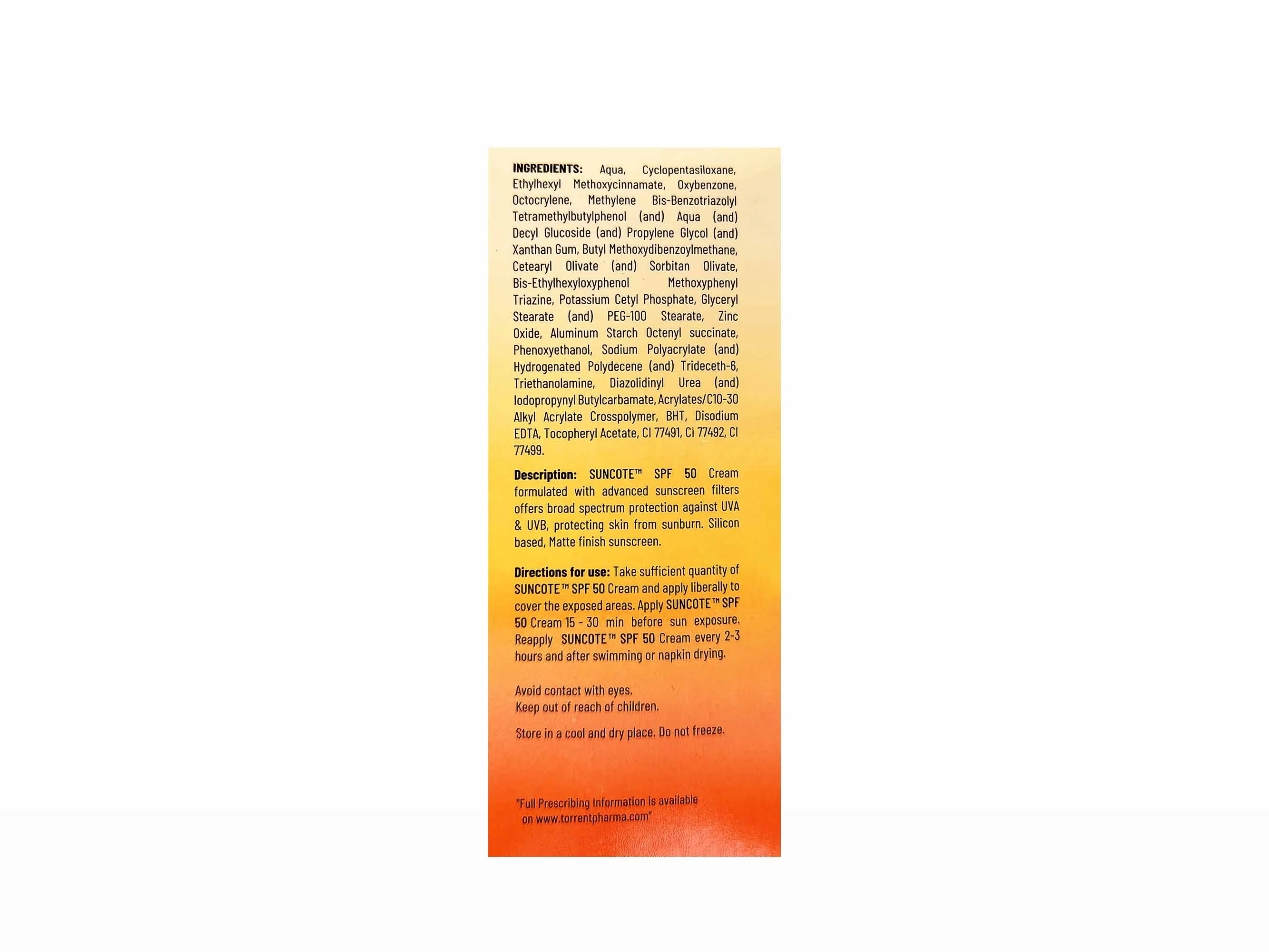Suncote Sunscreen Cream SPF 50+ PA++++ - Image 2