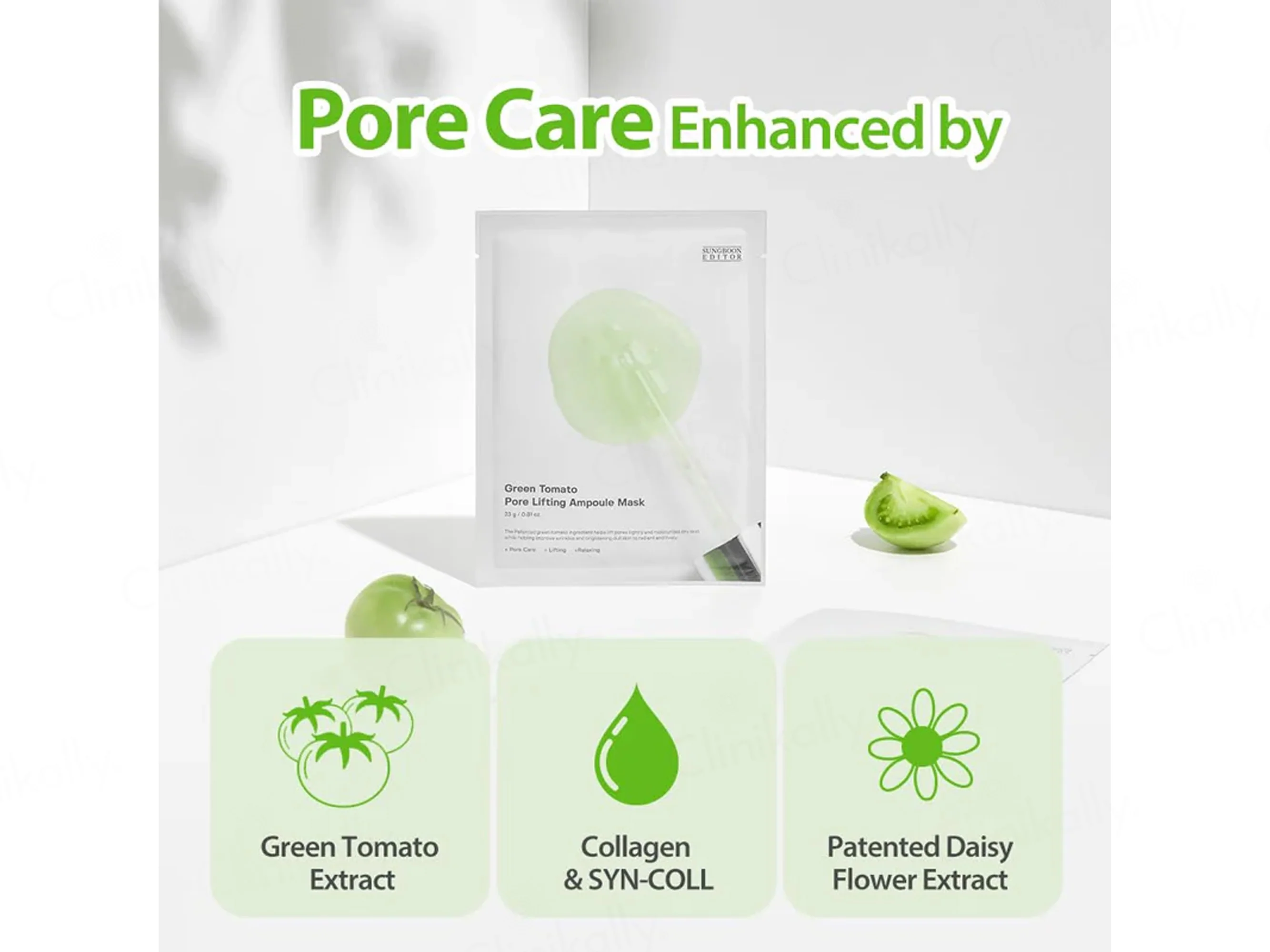Sungboon Editor Green Tomato Pore Lifting Ampoule Mask - Image 4