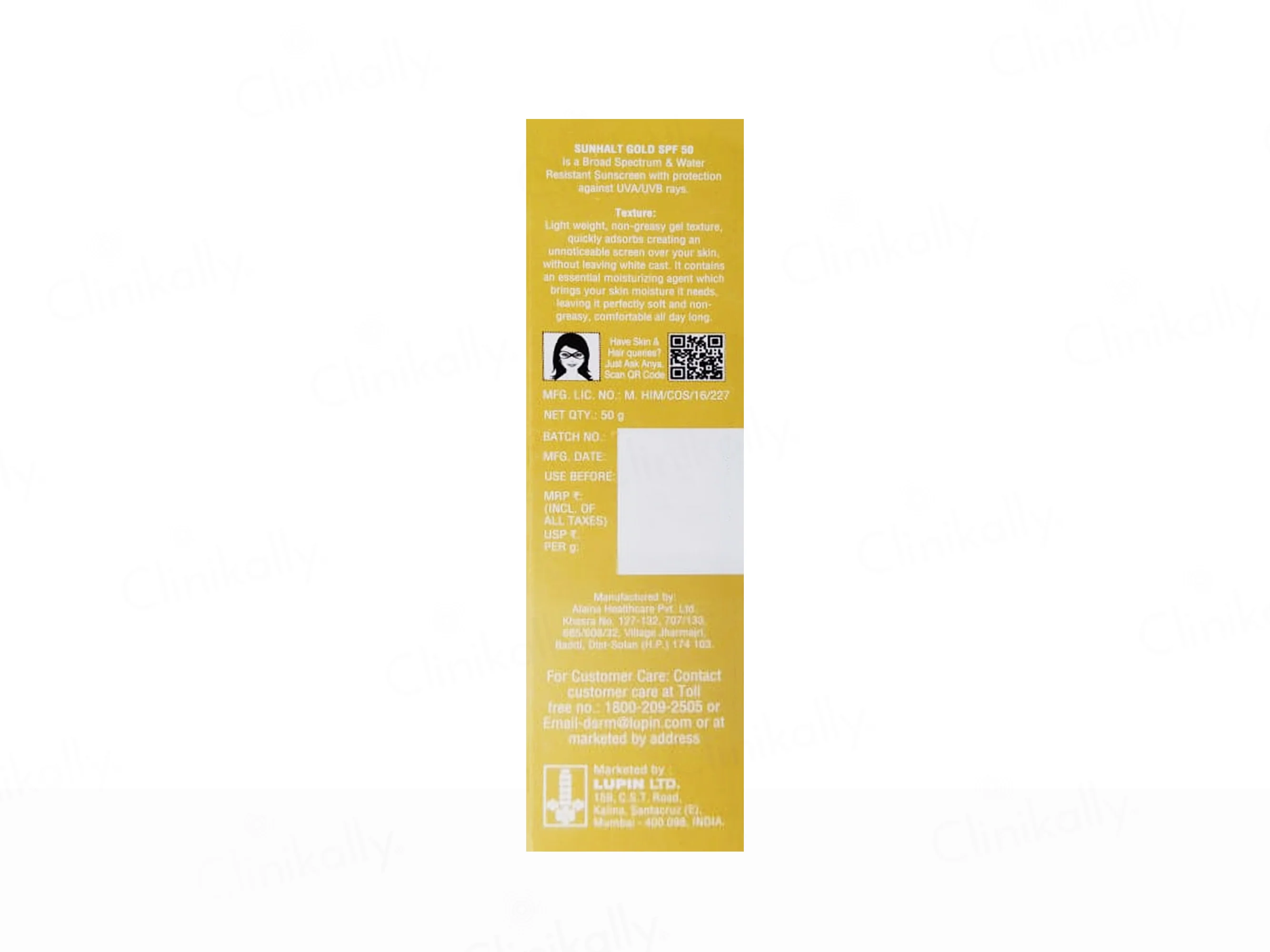 Sunhalt Gold Hydrating Sunscreen SPF 50 PA+++ - Image 3